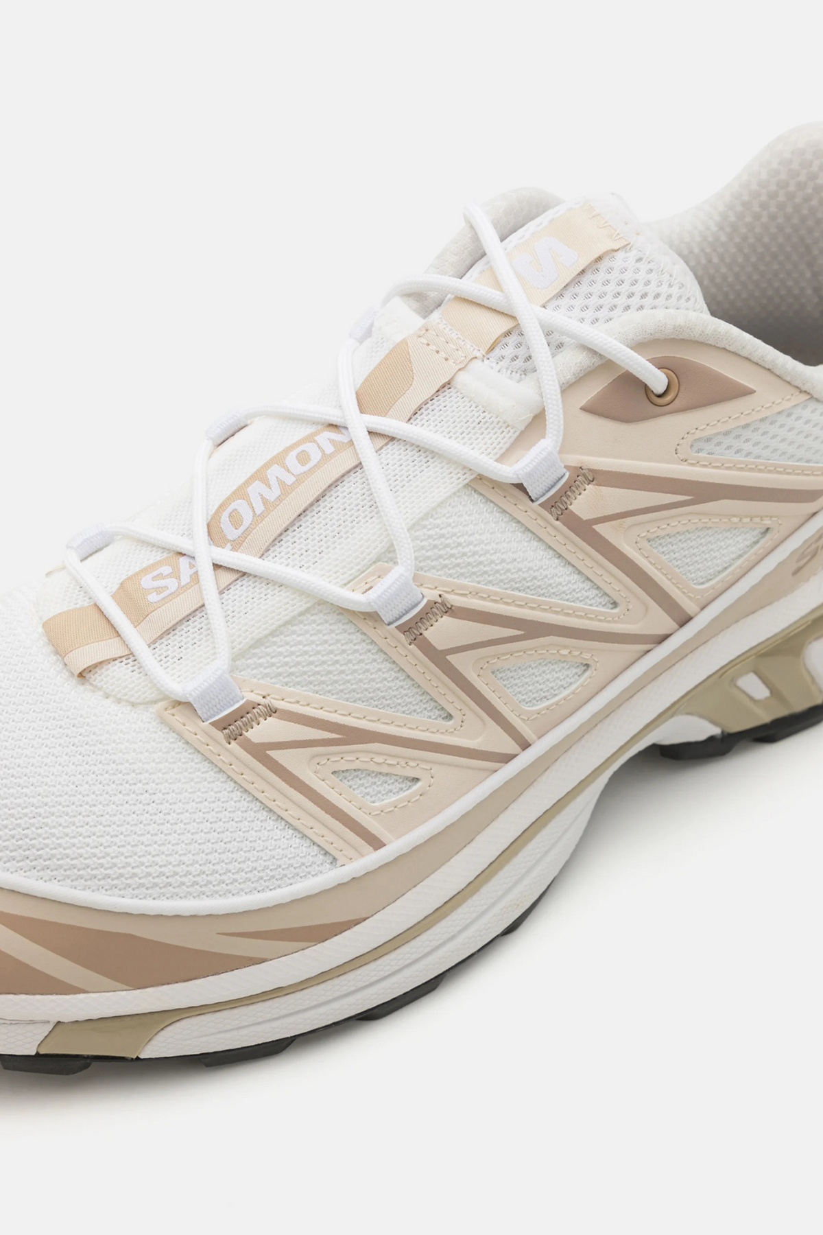 SALOMON XT-6 EXPANSE SNEAKERS MEN - WHITE/RAINY DAY/OXFORD TAN. Close side view