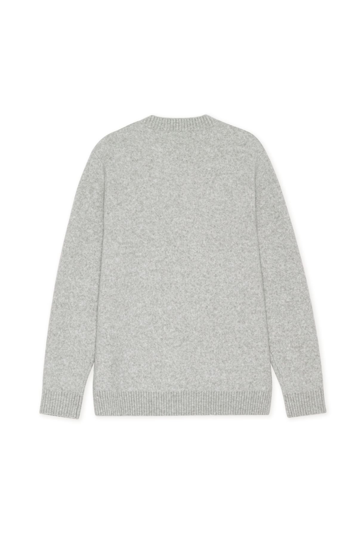 MELANGE V-NECK KNIT - GREY MELANGE