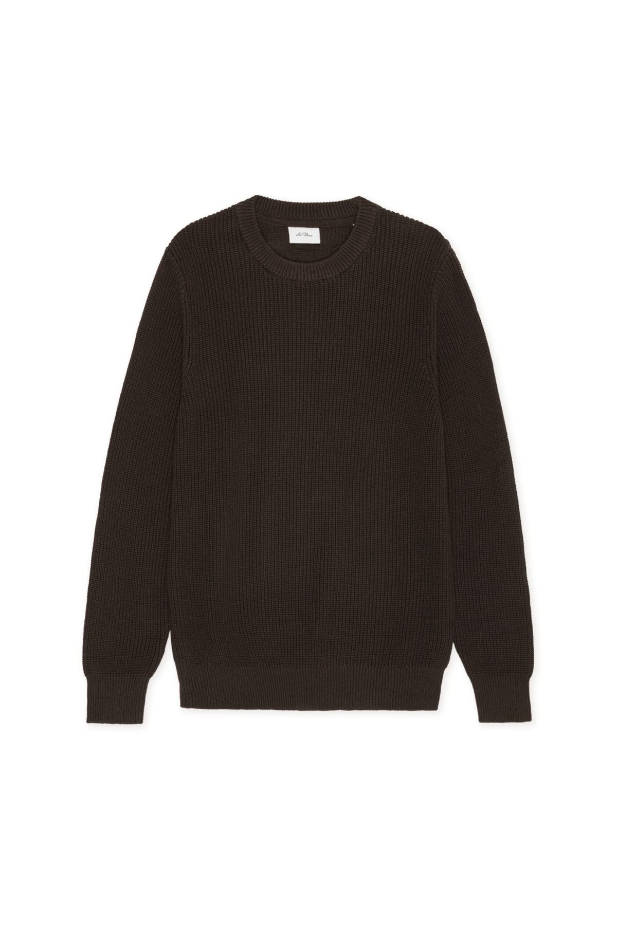 RIB CREWNECK KNIT - MOLE BROWN