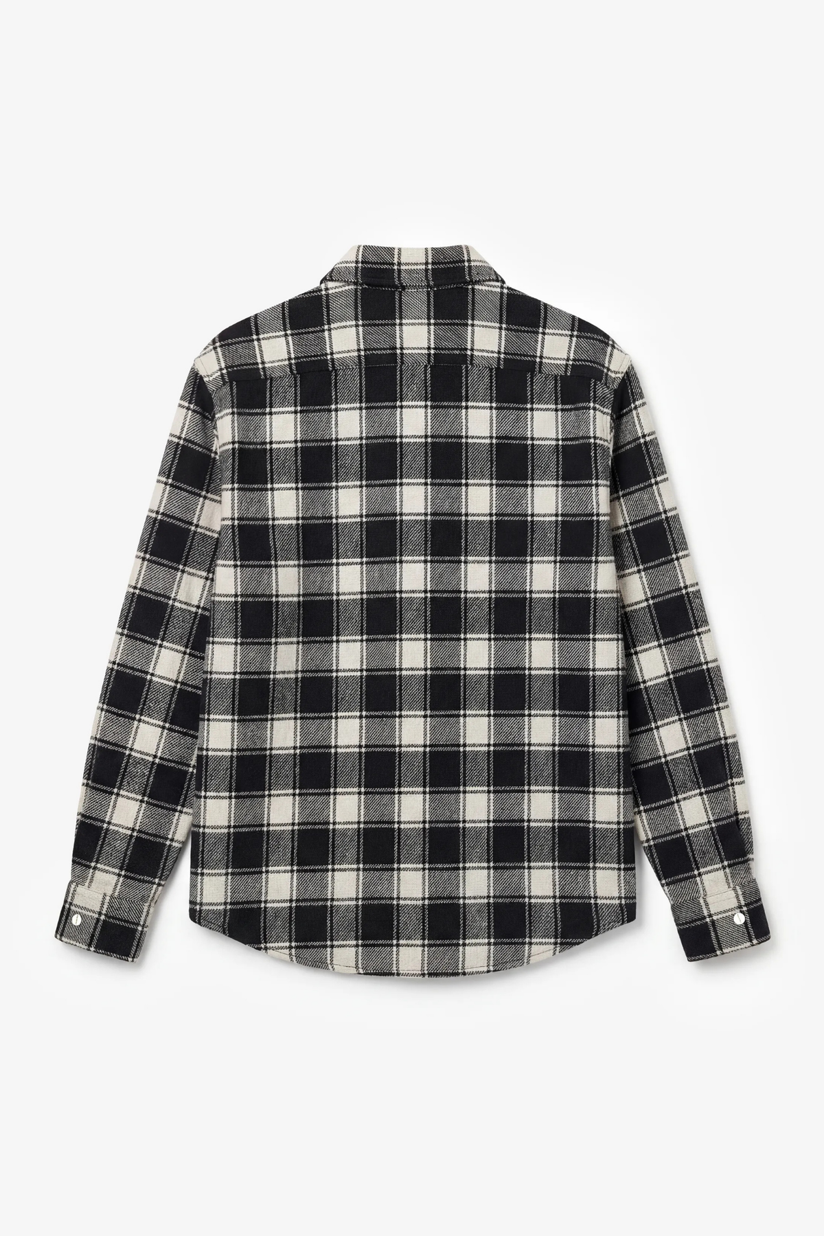 FLANELEN OVERSHIRT - ZWART