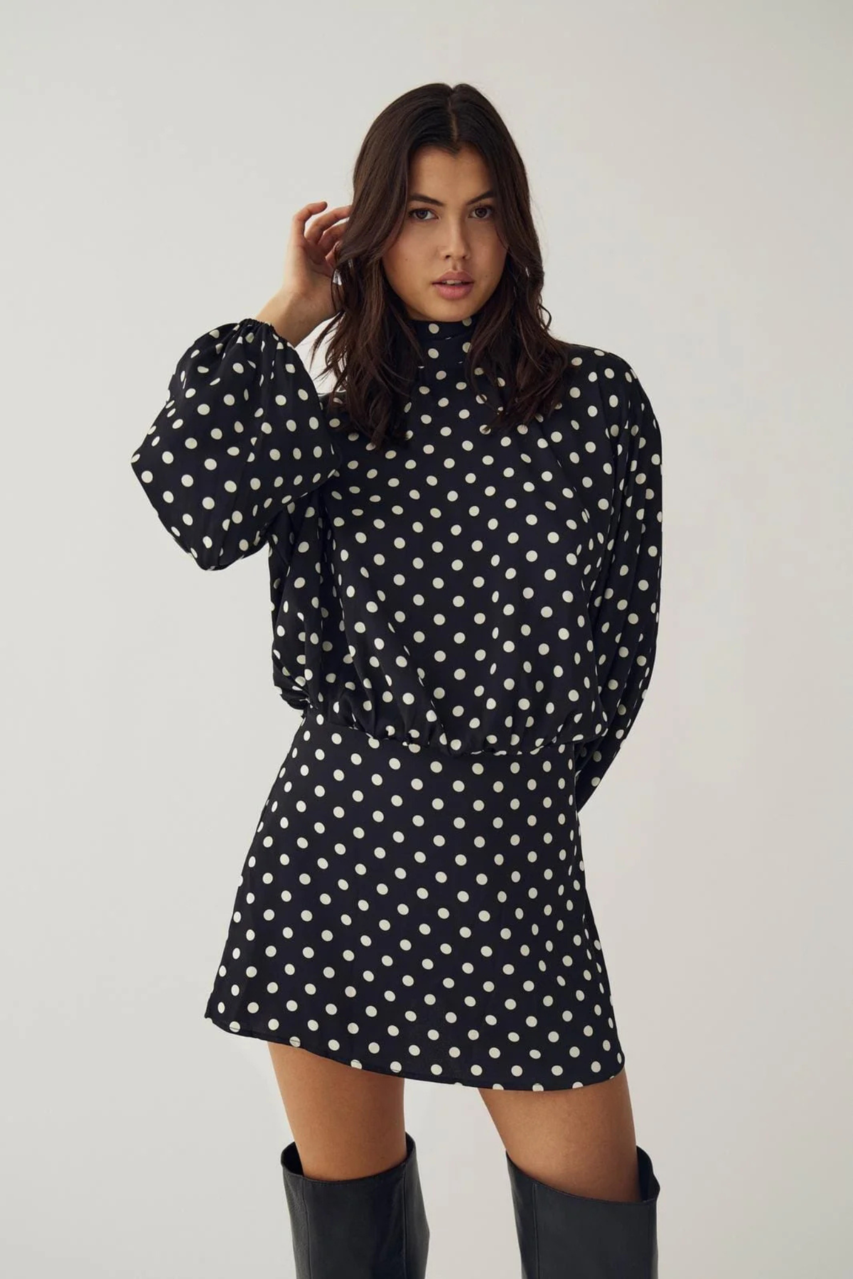 MELDA DRESS - DEBBEE BLACK PRINT