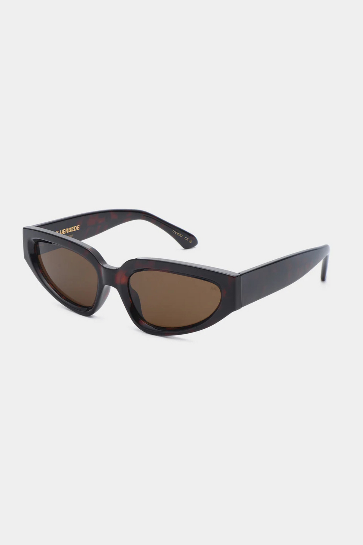 A. Kjaerbede ella sunglasses in demi tortoise. Front view