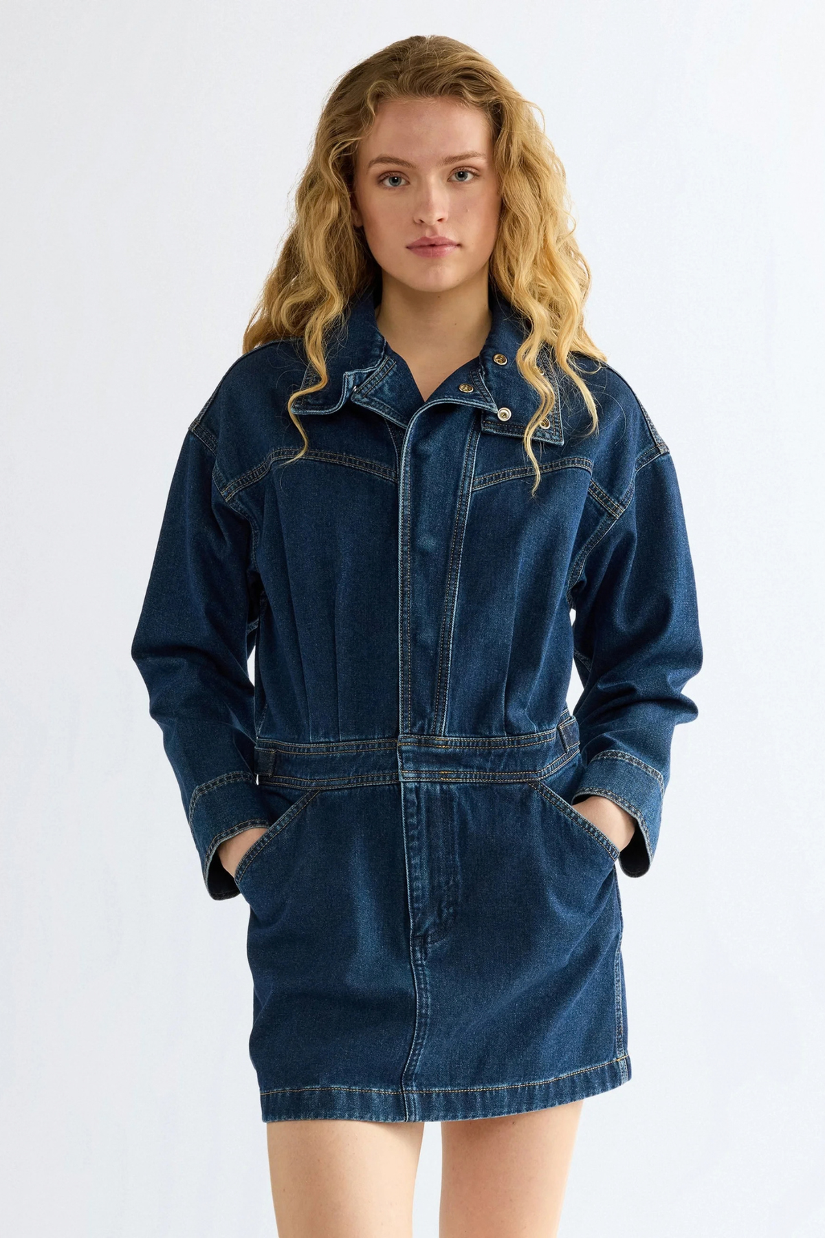 MOTO DRESS - RAWHIDE BLUE