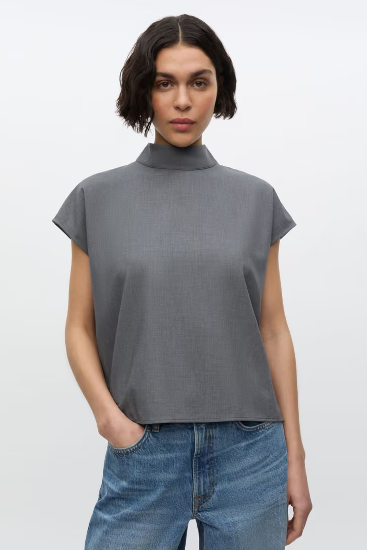 HOYS TOP - Grijze melange