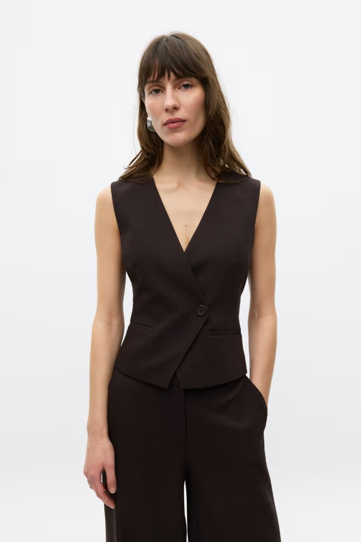 RAYE SHORT VEST - CHOCOLATE TORTE