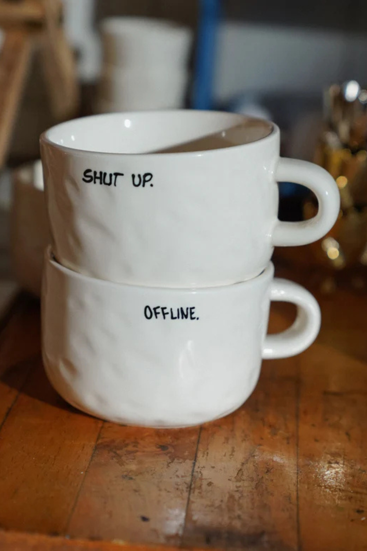 SHUT UP CAPPUCCINO MUG