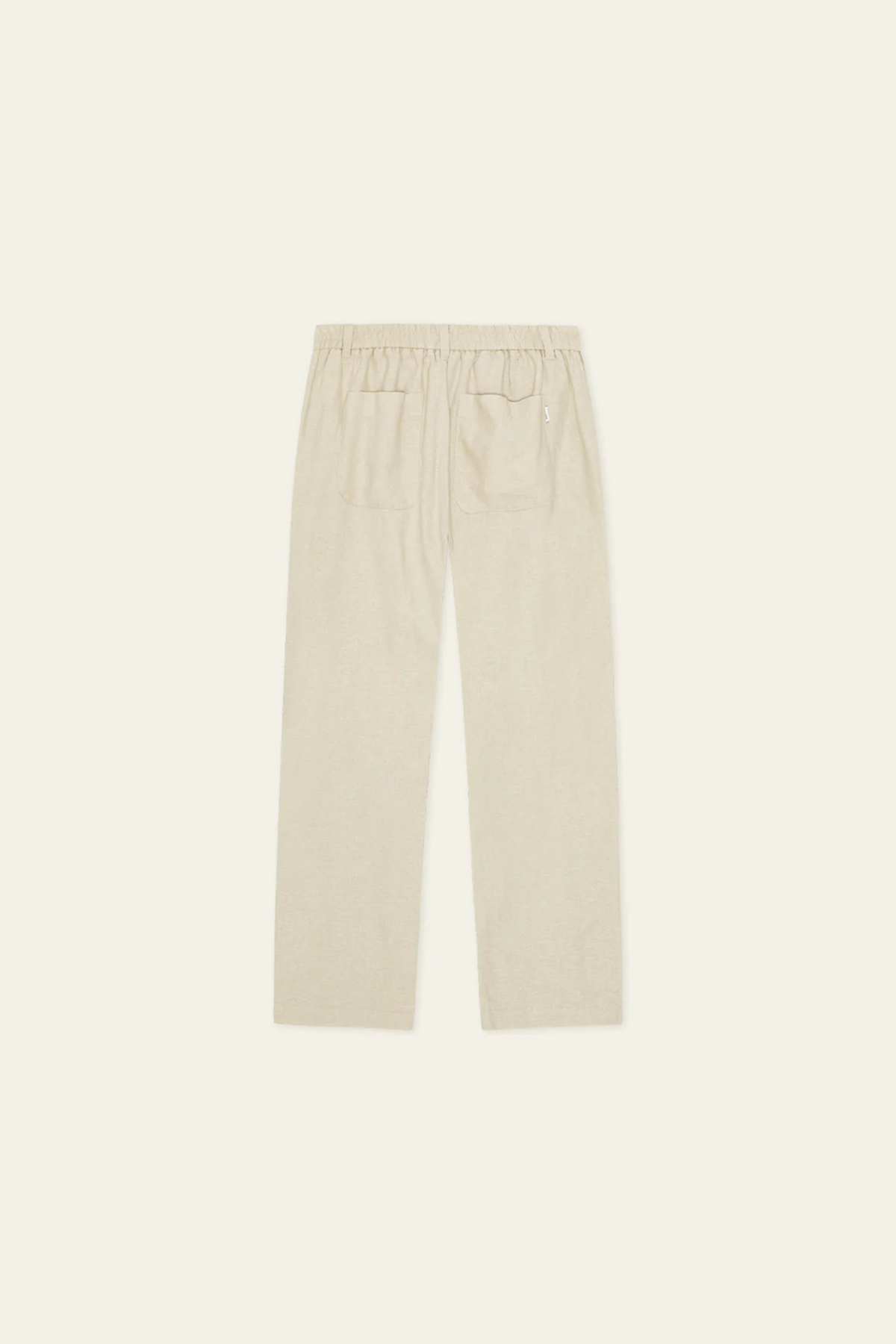 LINEN COMFORT SUIT PANTS - LIGHT SAND