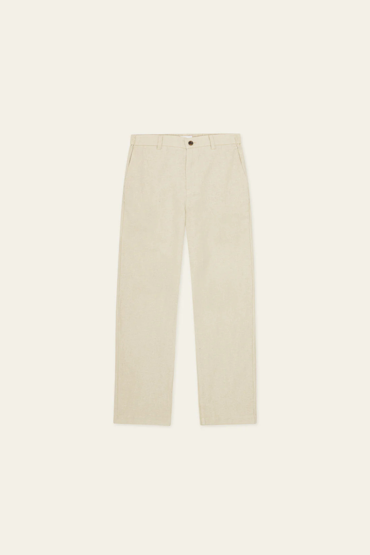 LINEN COMFORT SUIT PANTS - LIGHT SAND