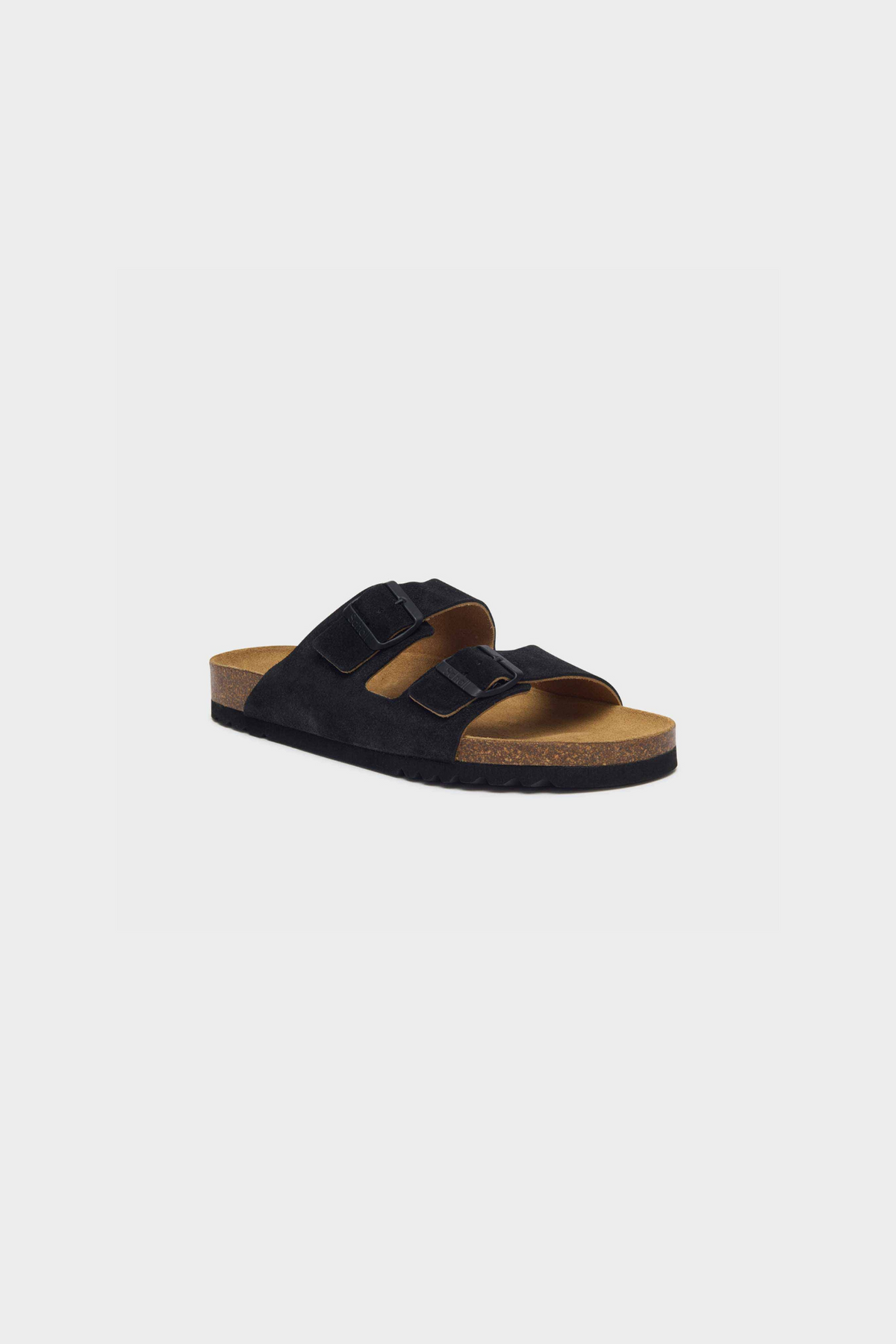 SANDALE POUR HOMME JULIEN EN DAIM - NOIR