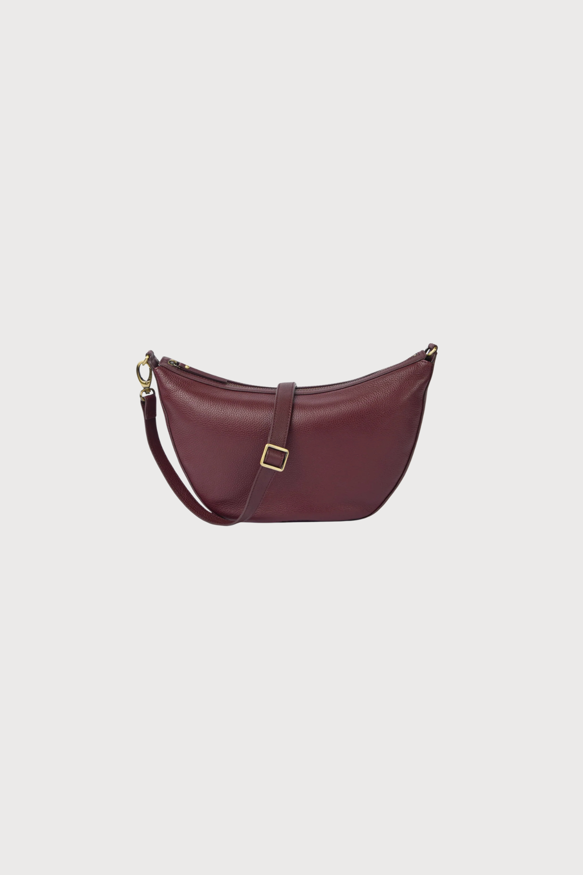 LEO MAXI - CUIR GRAINÉ CERISE FONCÉ