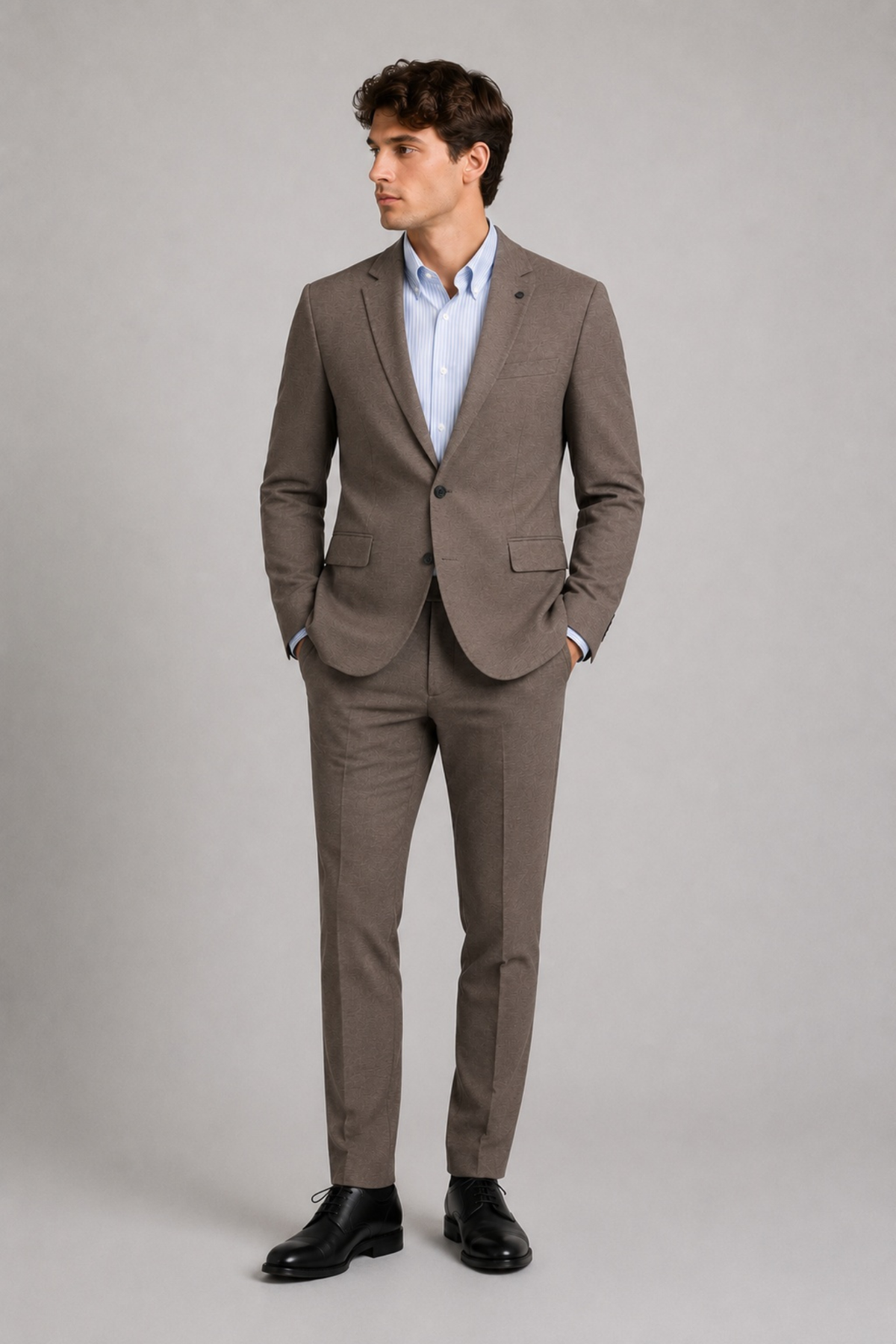 BLAZER EN JERSEY BRENDON - KAKI FONCÉ