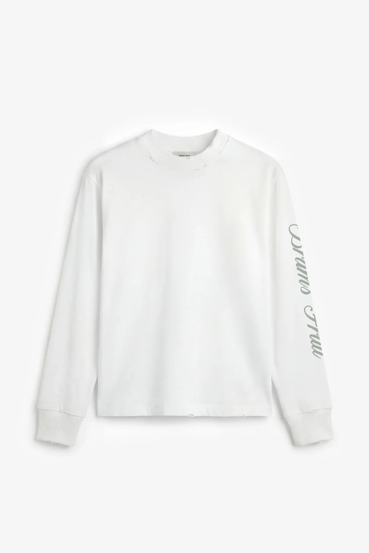 DISTRESSED SCRIPT LOGO LONGSLEEVE - OFF WHITE