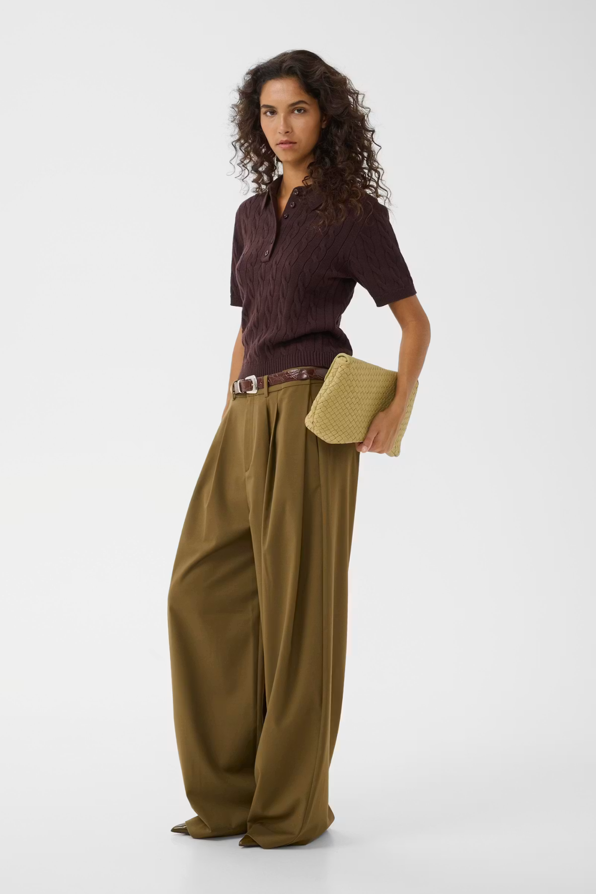THILLA POLOSHIRT - BROWN