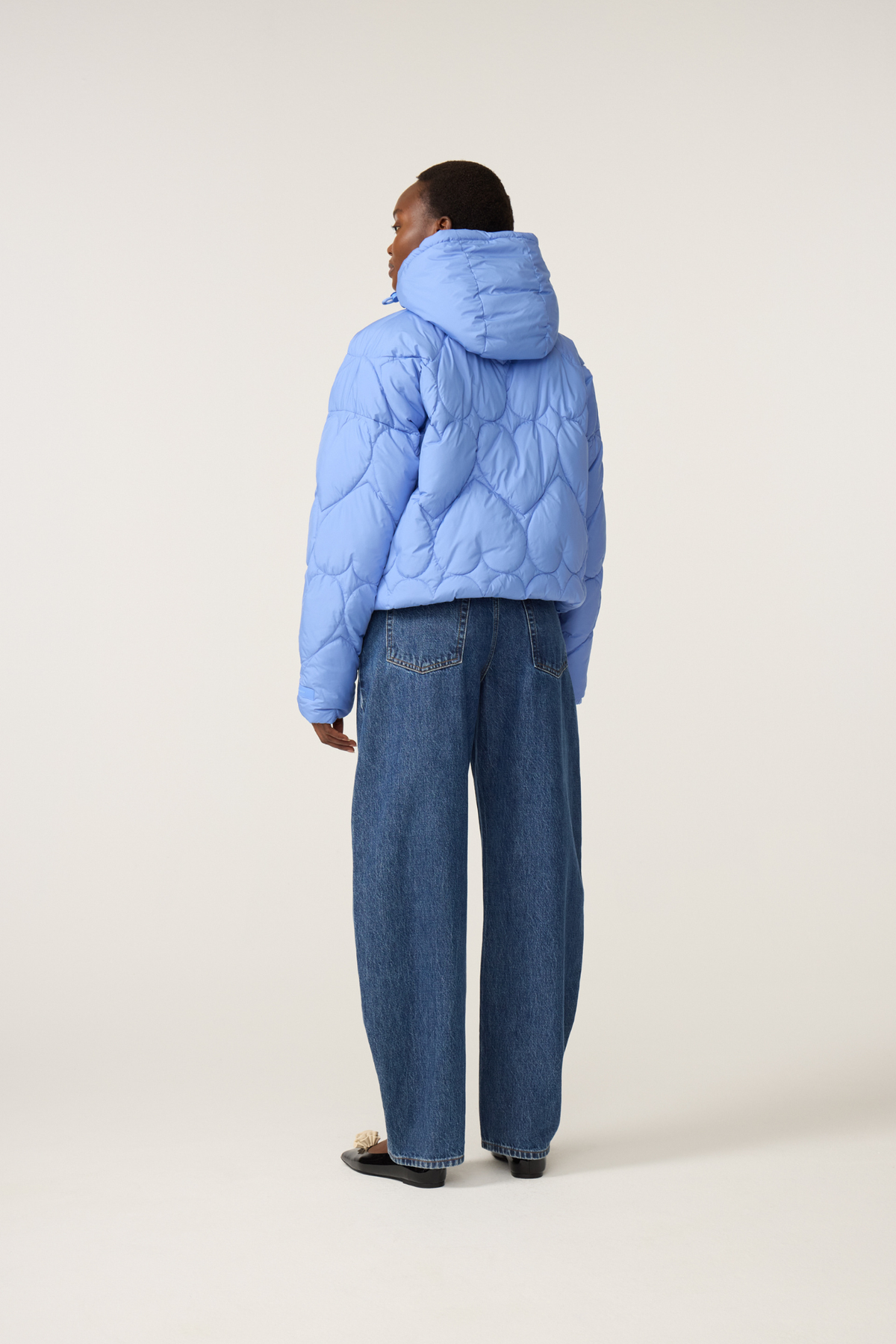 PRISCA GEWATTEERDE JAS - RIAD BLAUW