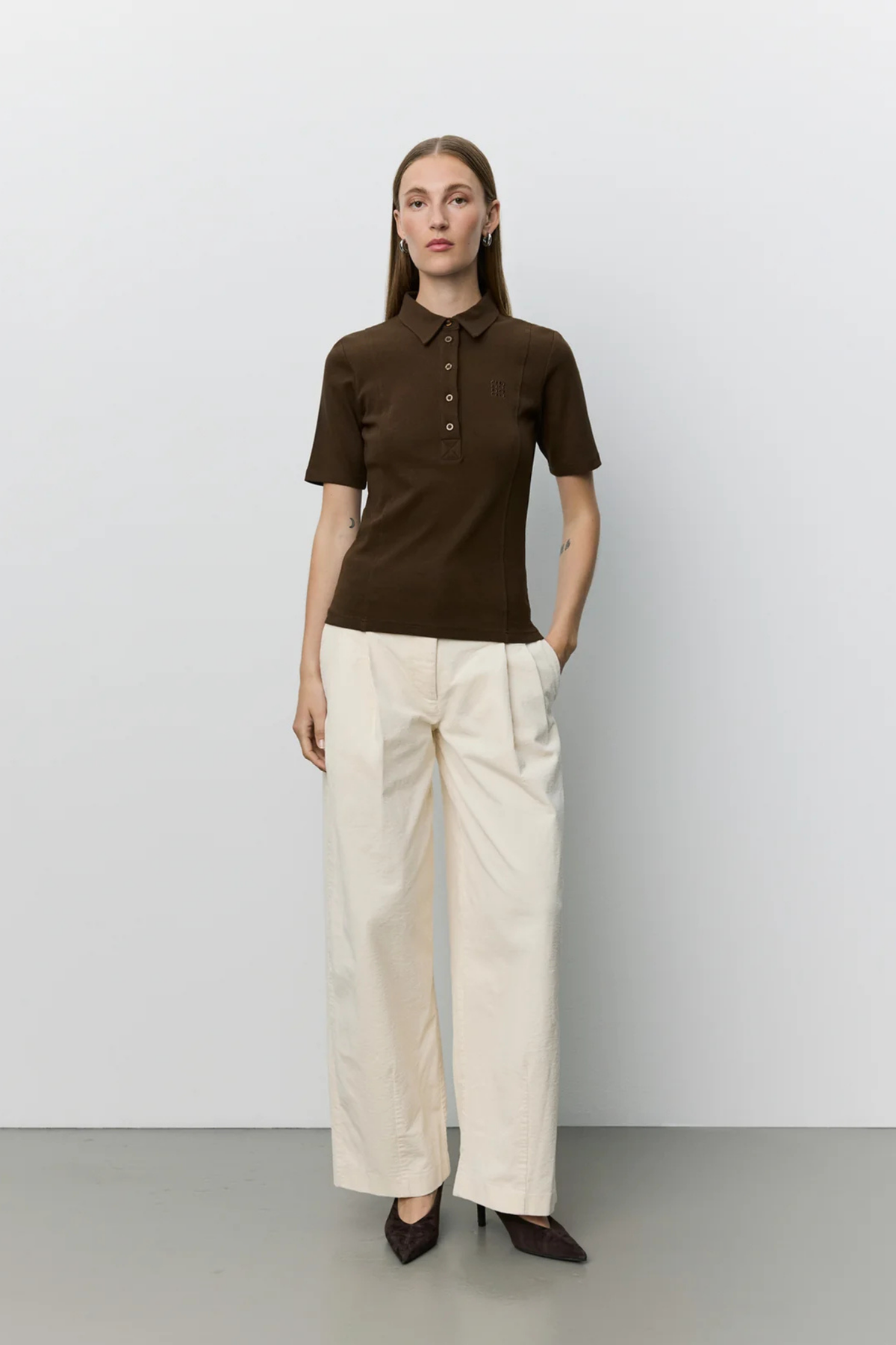 CORLIE CORDUROY BROEK - OFF WHITE