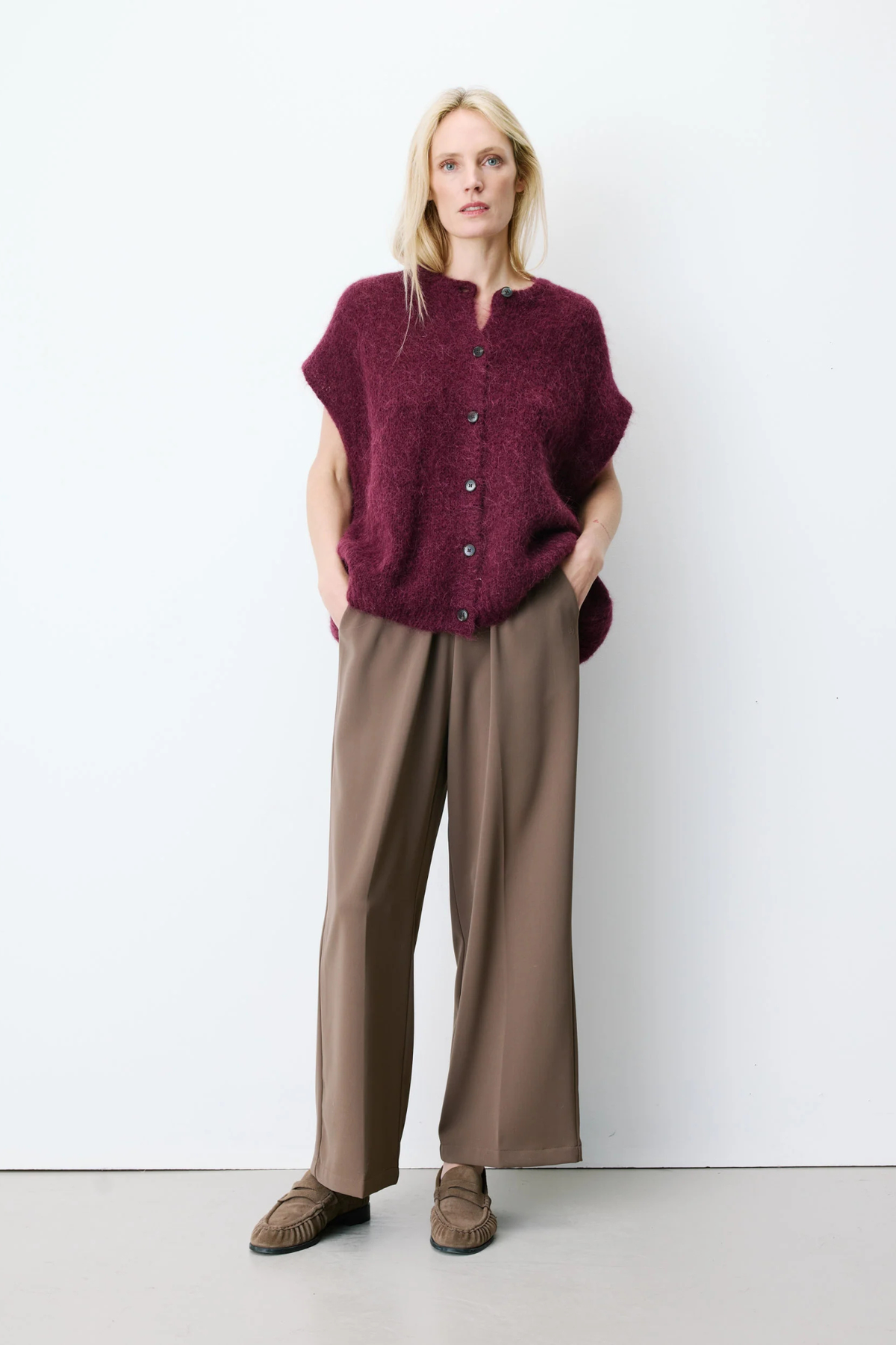ADDISON VEST - AUBERGINE