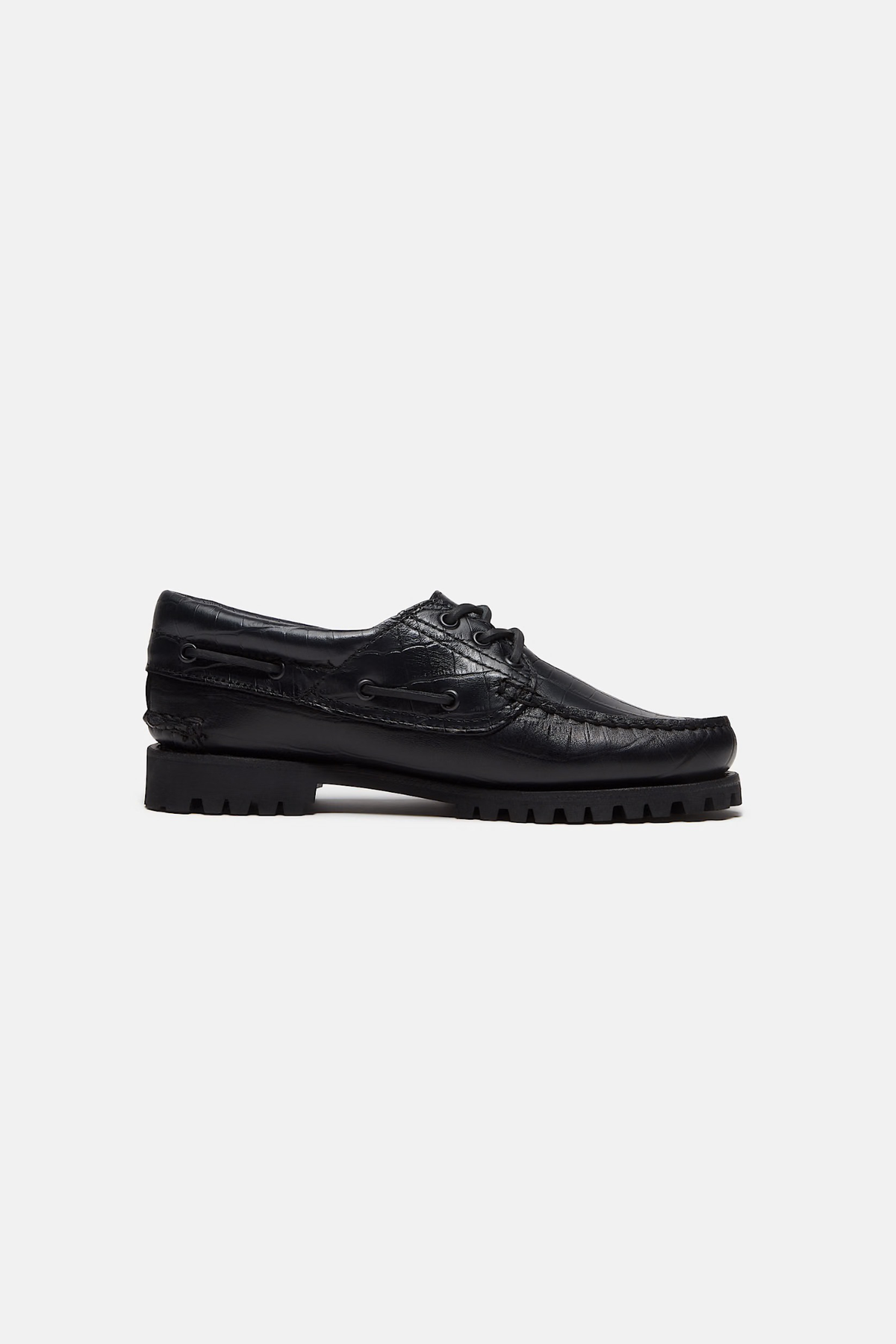 BOAT WOMEN SHOES - BLACK FULL GRAIN