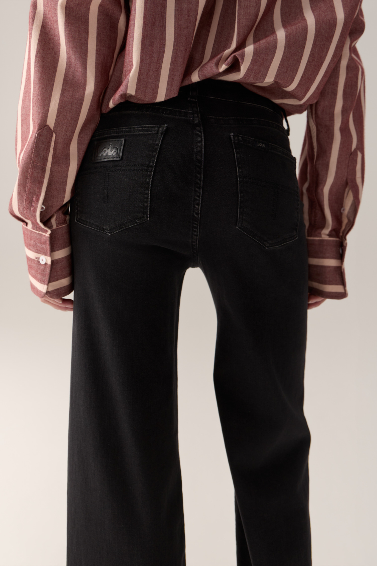 PALAZZO JEANS - BLACK AGED EDGE