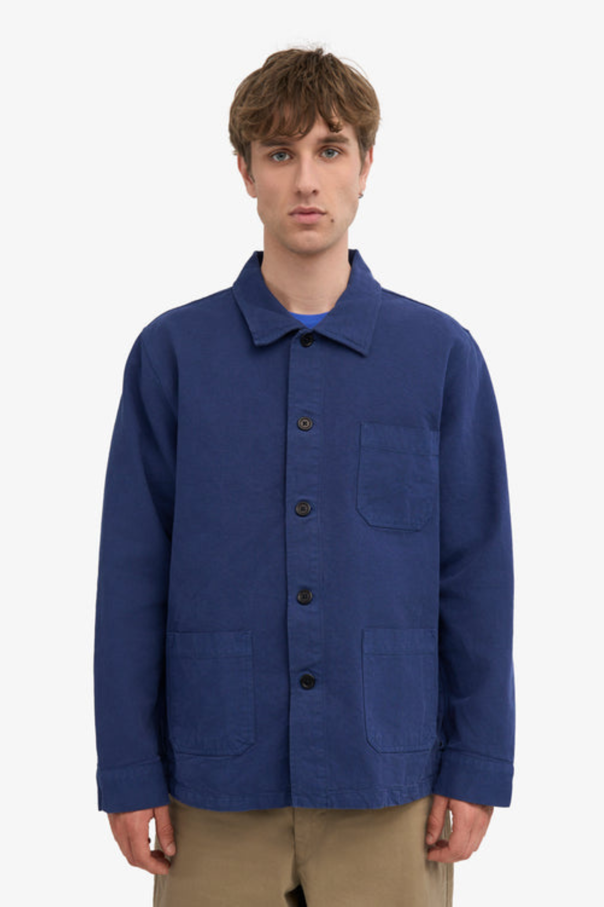 ORGANIC WORKWEAR JACKET - MARINE BLUE