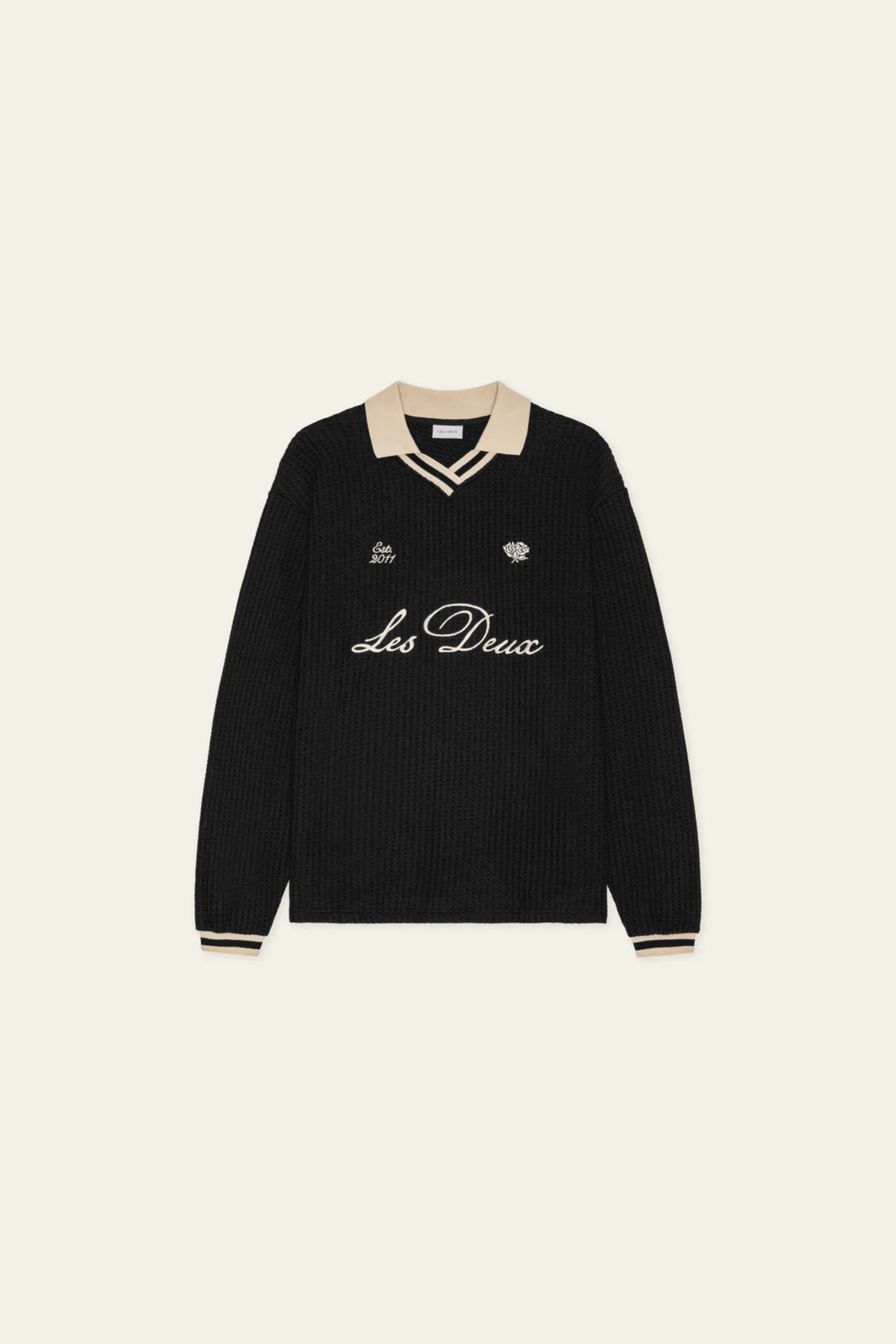 WAFFLE LS FOOTBALL JERSEY - BLACK