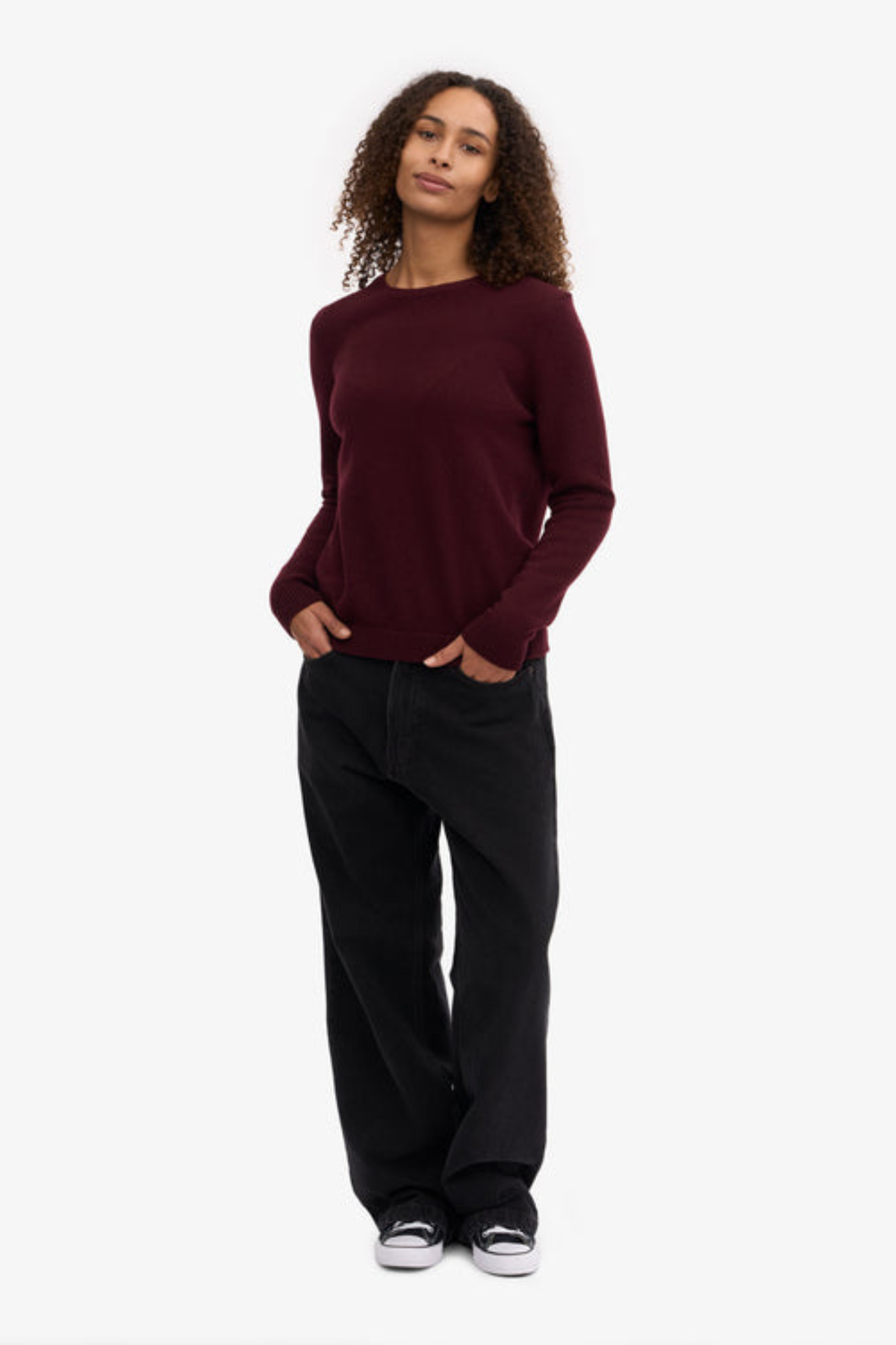 CLASSIC MERINO WOOL CREW - OXBLOOD RED