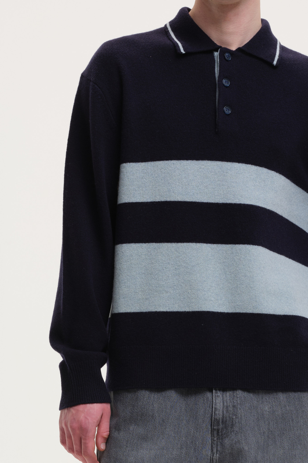 POLO EN MAILLE RAYÉ YOURHOUSE - MARINE