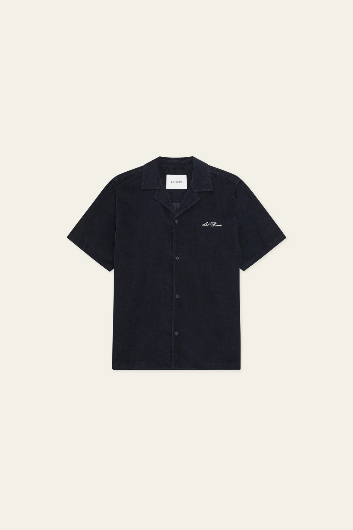 CHEMISE MANCHES COURTES SIGNATURE MINI CORD - BLEU NUIT