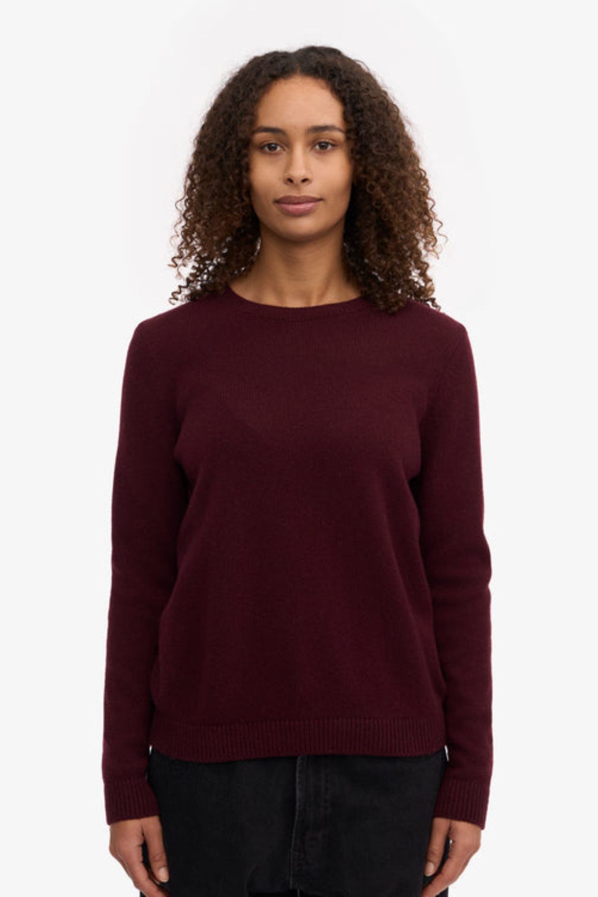 CLASSIC MERINO WOOL CREW - OXBLOOD RED
