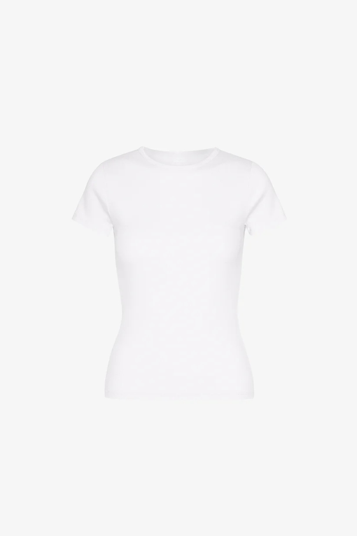 ORGANIC RIB SS T-SHIRT - OPTICAL WHITE