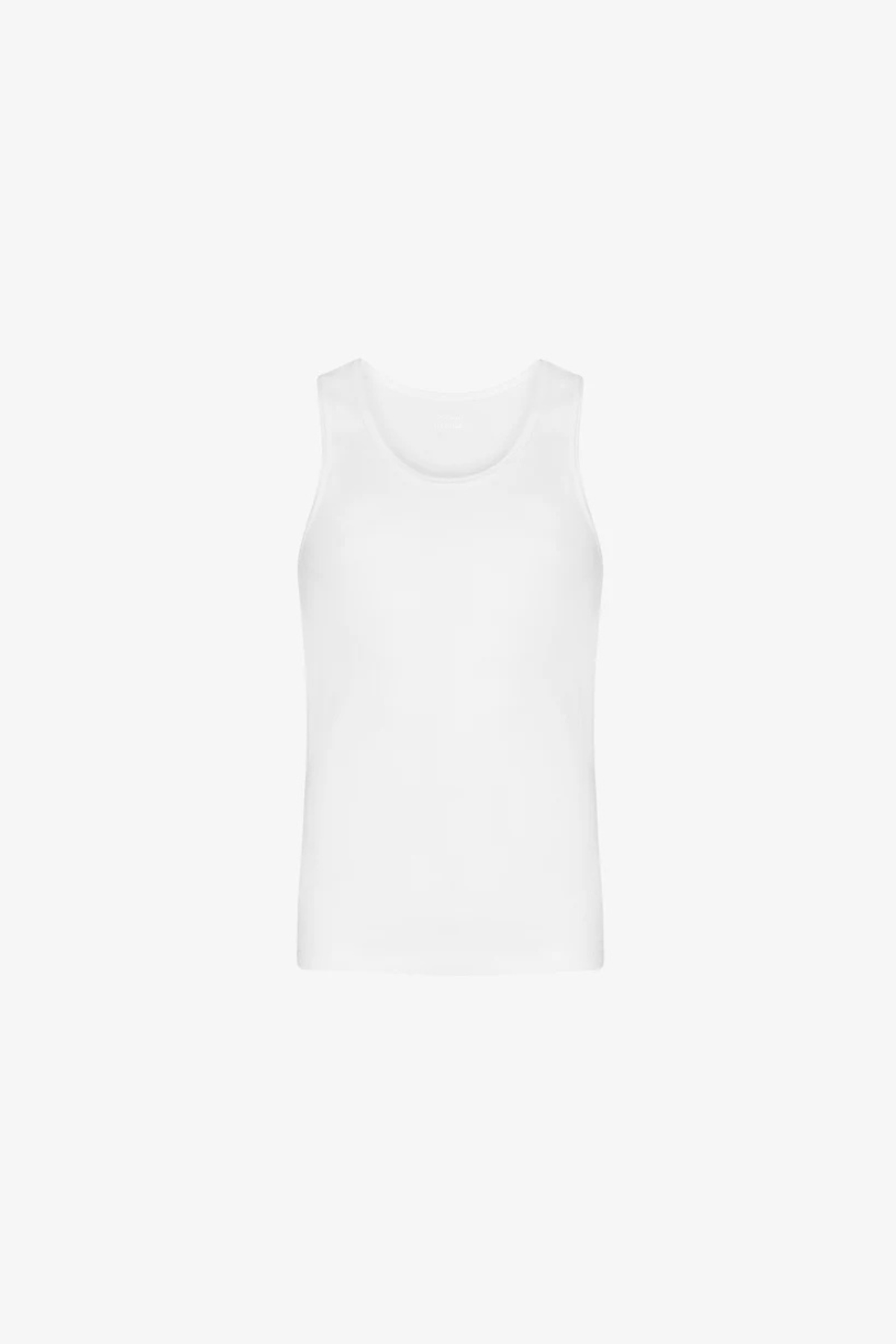 DÉBARDEUR CÔTELÉ EN COTON BIO - BLANC OPTIQUE