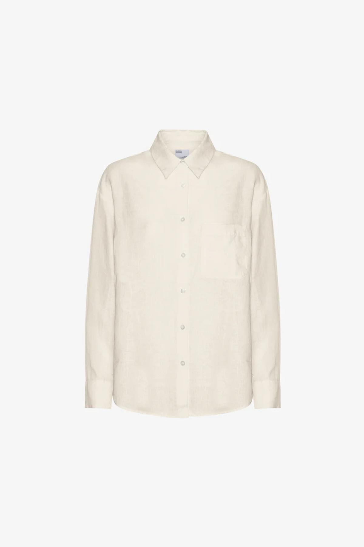LINEN OVERSIZED SHIRT - IVORY WHITE