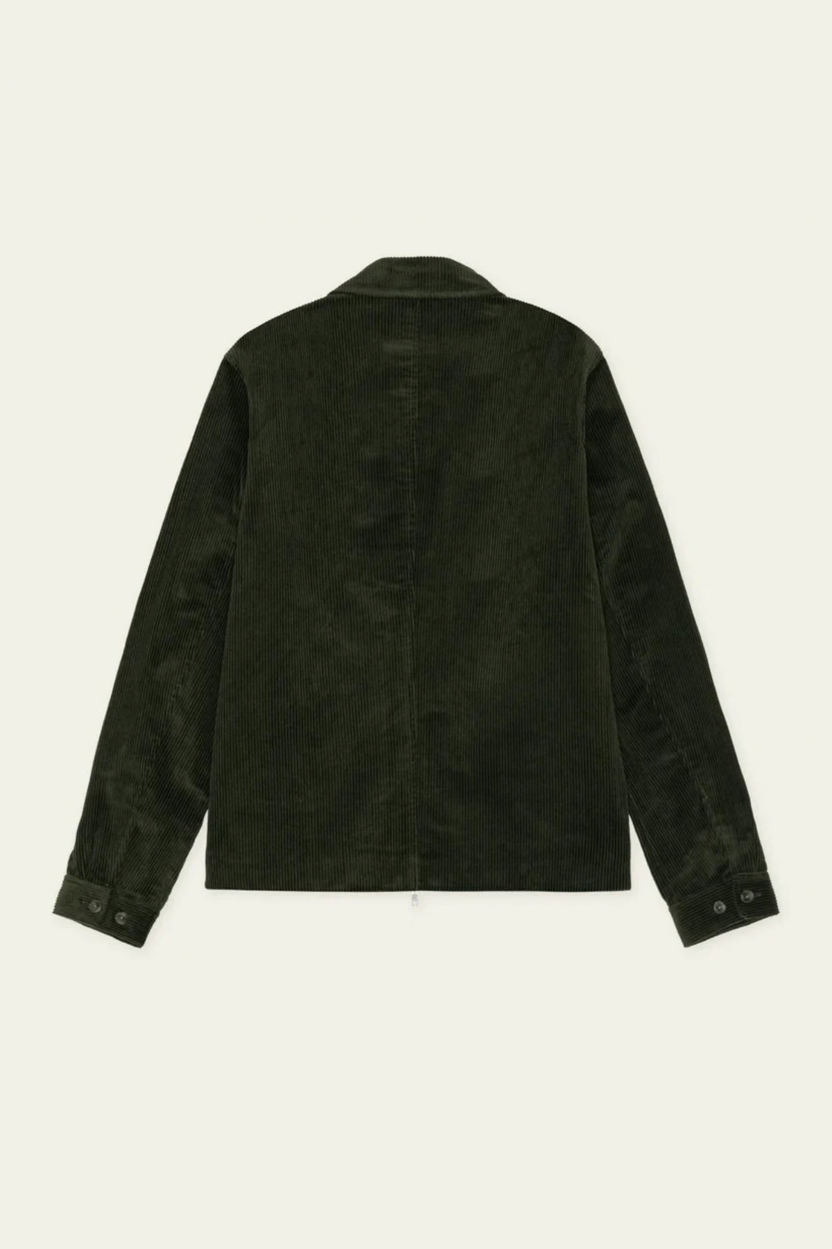 CORDUROY ZIPPER COACH JACKET - ROSIN GREEN