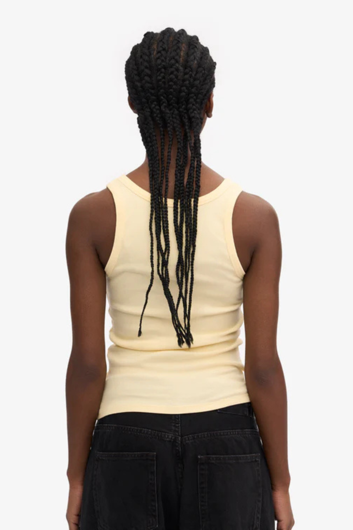 DÉBARDEUR CÔTELÉ BIO FEMME - JAUNE DOUX