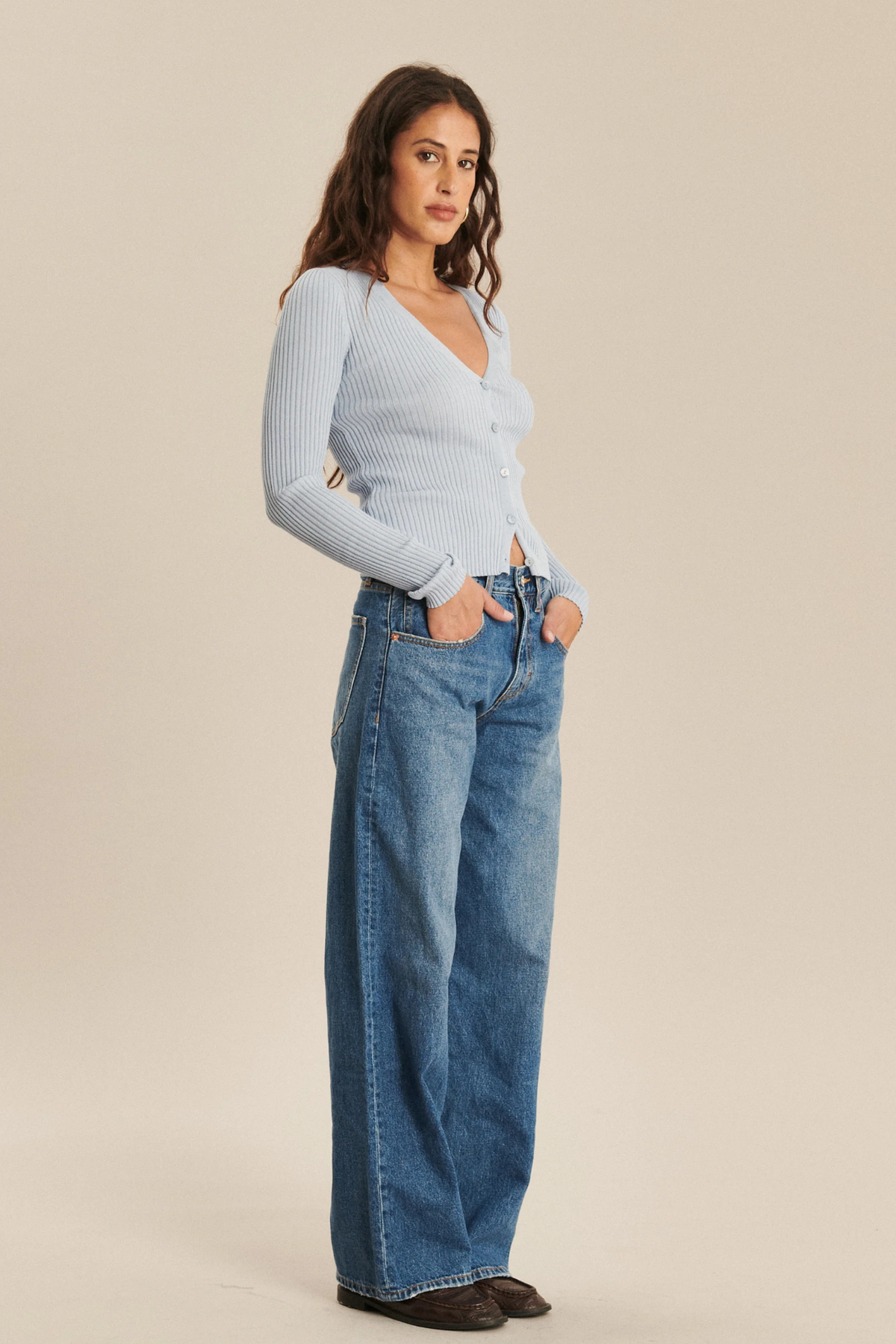 RIVER DENIM JEANS - MID BLUE