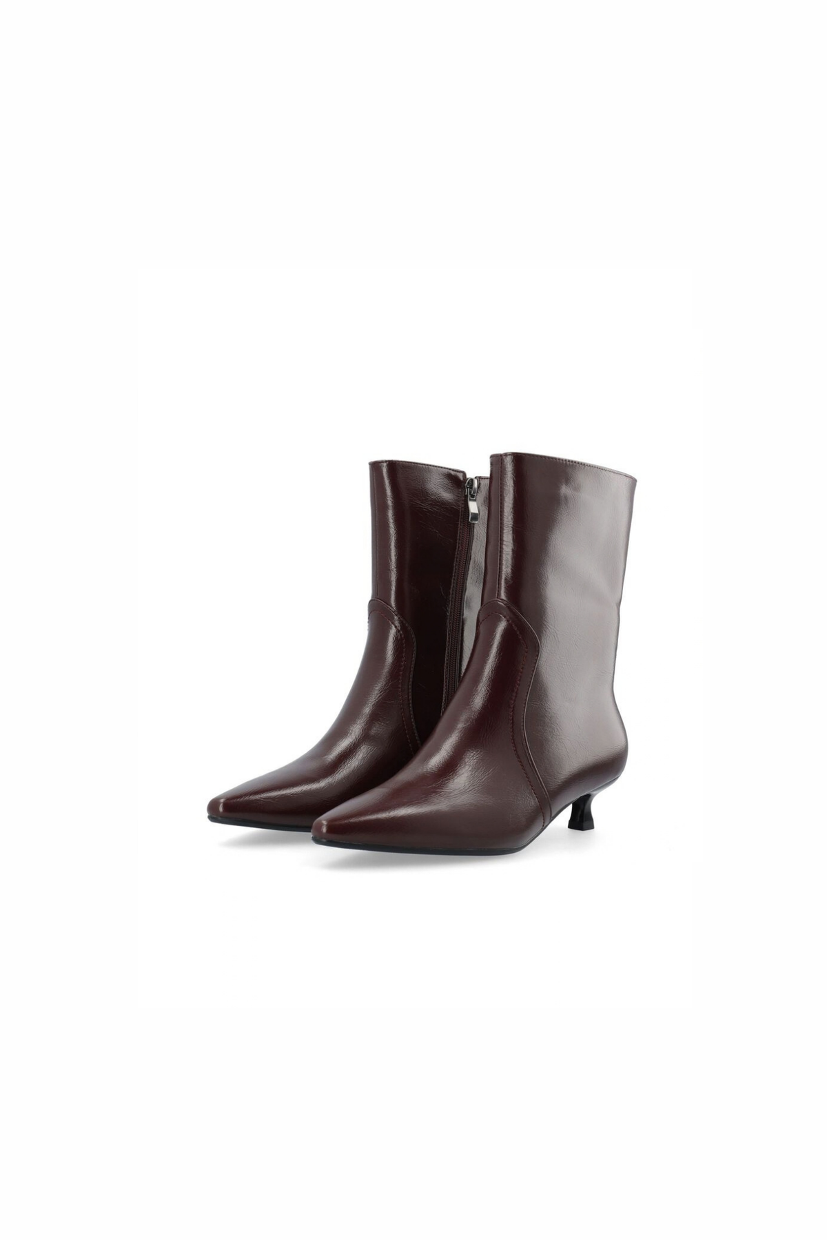 BOTTINES ZIPPÉES JESSICA - BORDEAUX