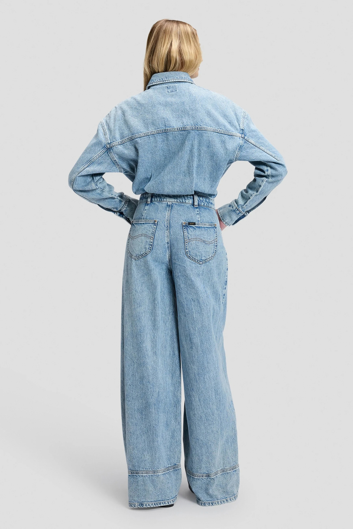 LS JUMPSUIT - DENIMBLAUW