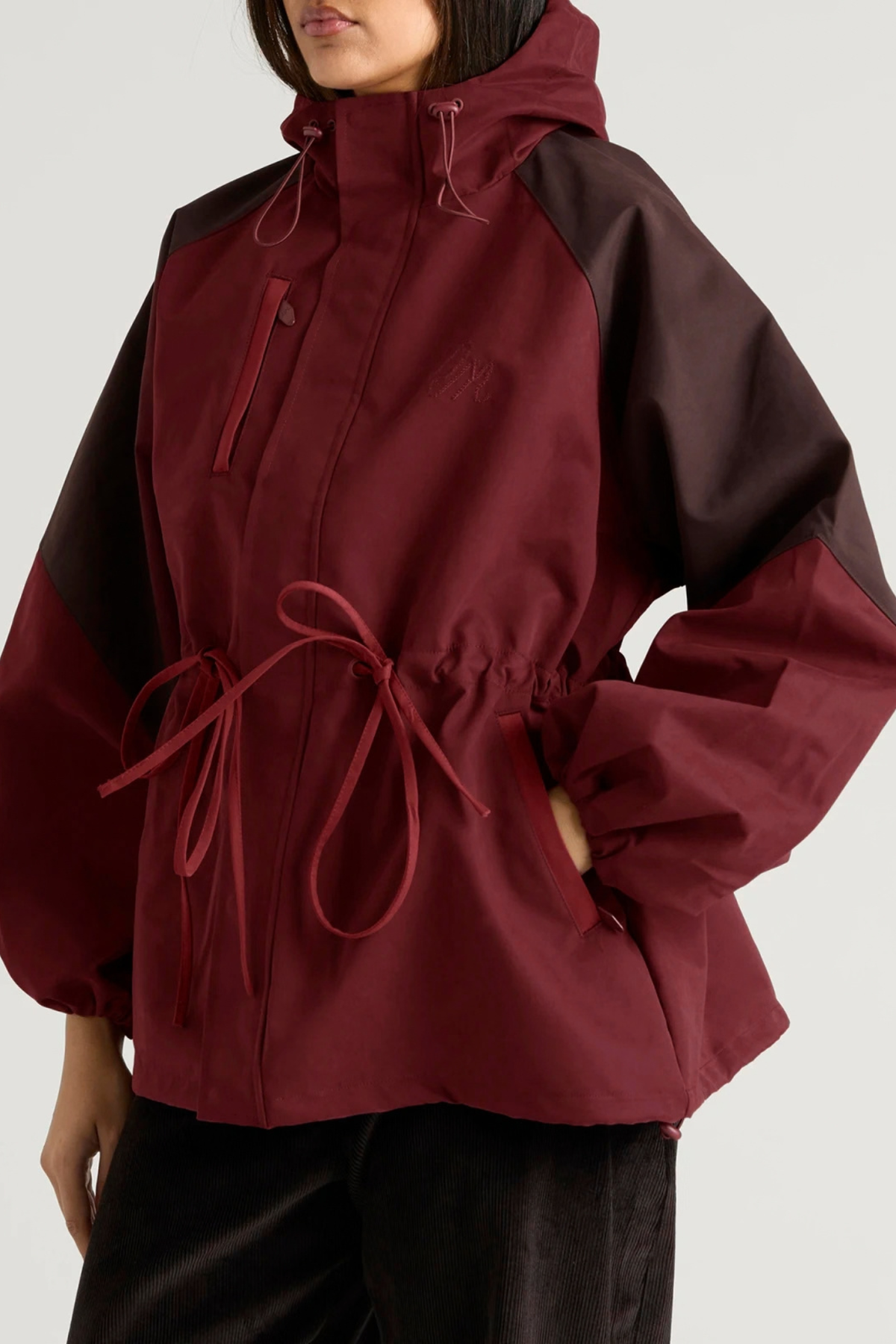 LIU SHOWER PROOF RAINCOAT - BURGUNDY