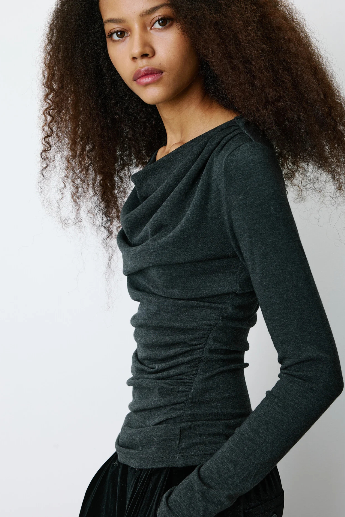 BISCOTTE TOP - ANTHRACITE