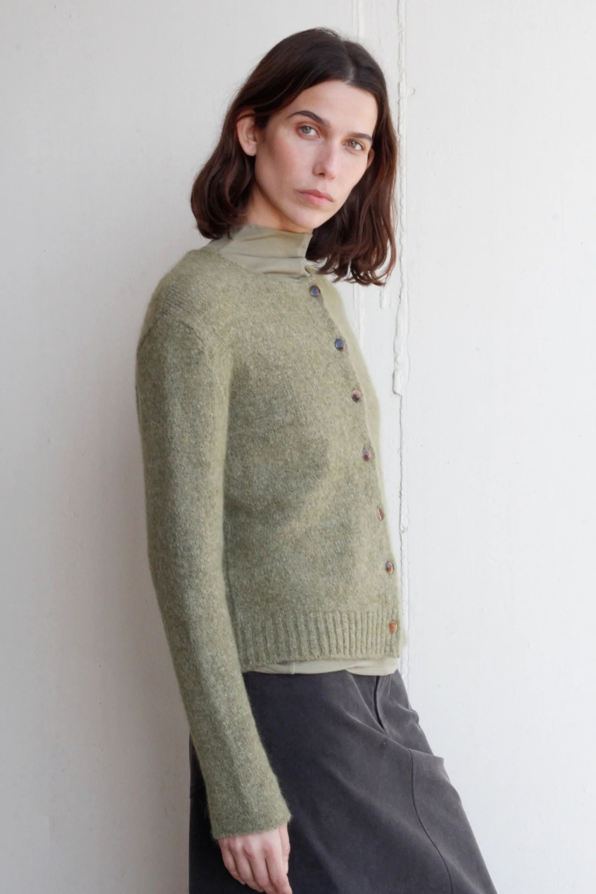 RAYS CARDIGAN - GREEN