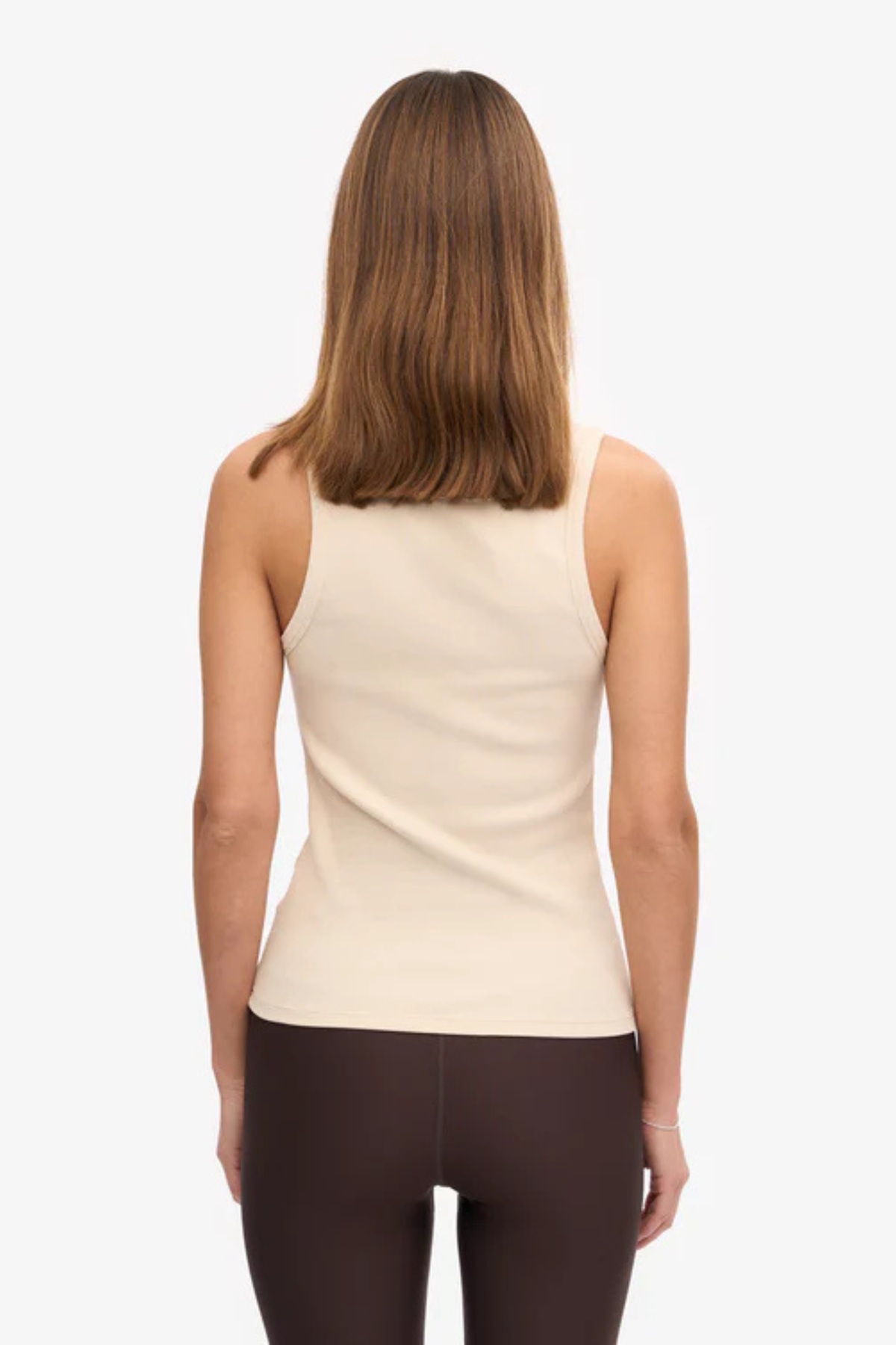 DÉBARDEUR CÔTELÉ BIO FEMME - BLANC IVOIRE
