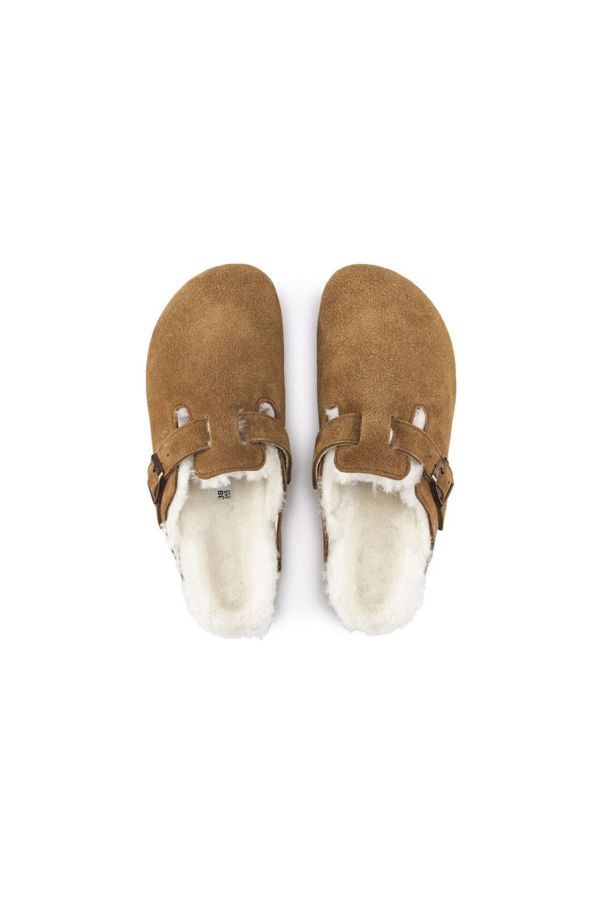 BOSTON VL/SHEARLING DAMES SANDALEN - MINK