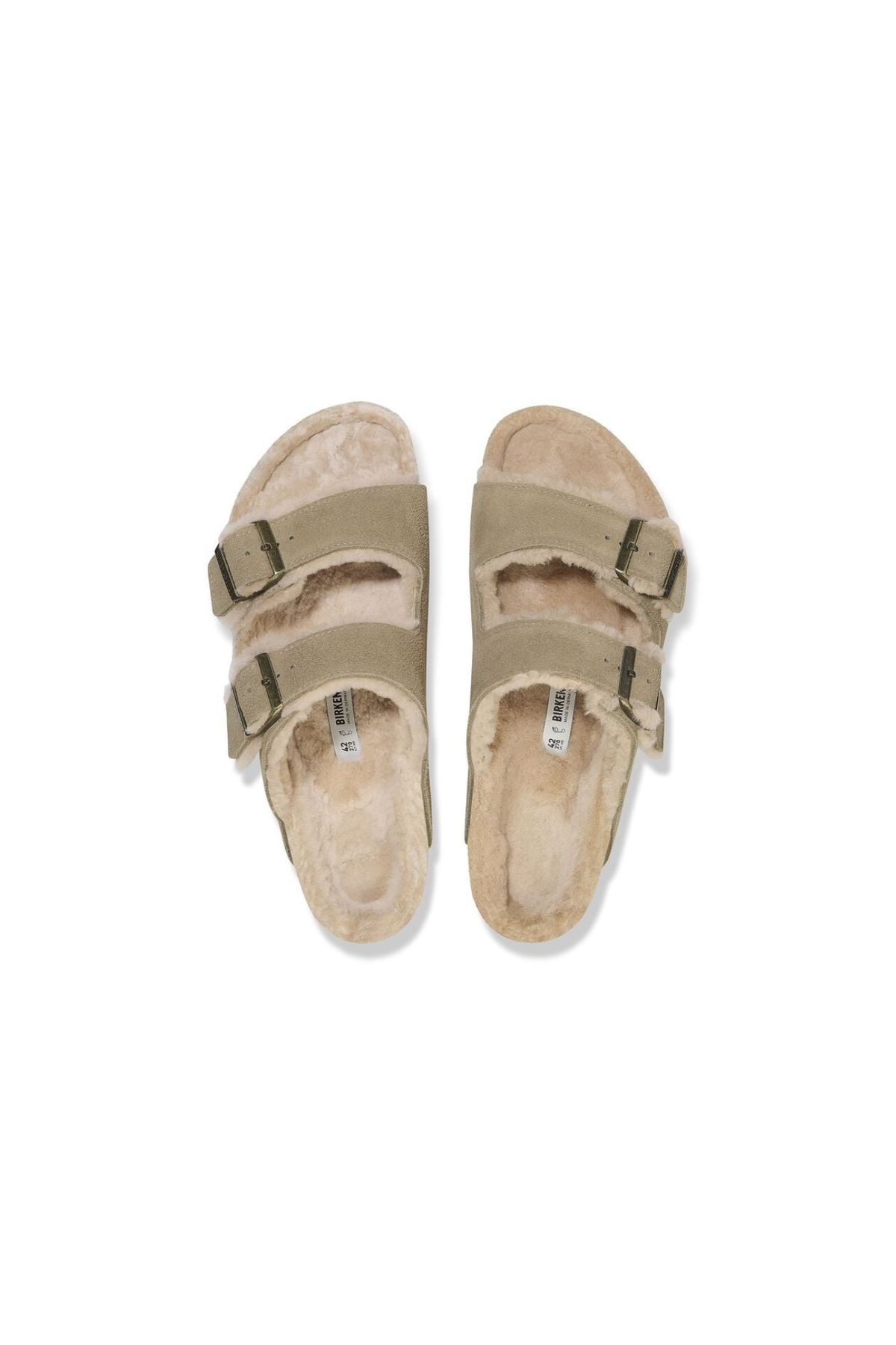ARIZONA SHEARLING WOMEN SANDALS - TAUPE