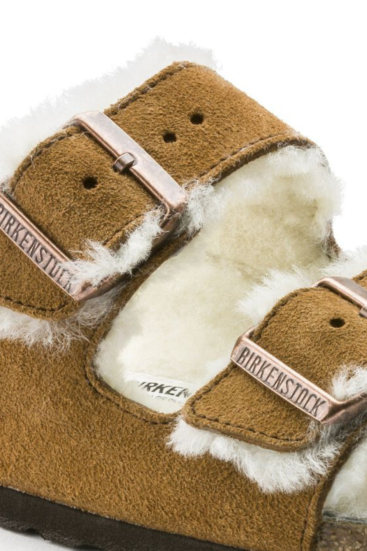 ARIZONA SHEARLING WOMEN SANDALS - MINK