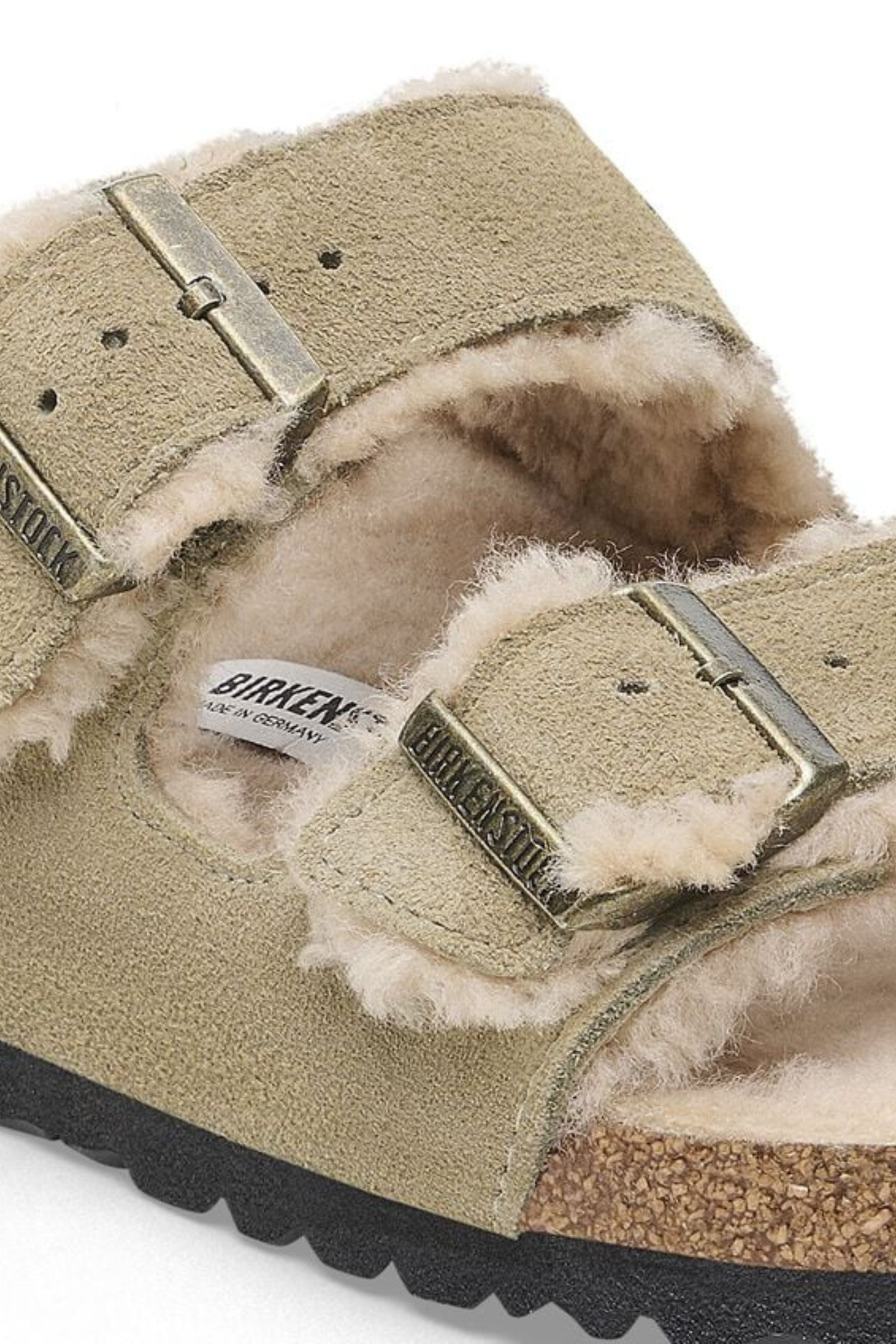 ARIZONA SHEARLING WOMEN SANDALS - TAUPE