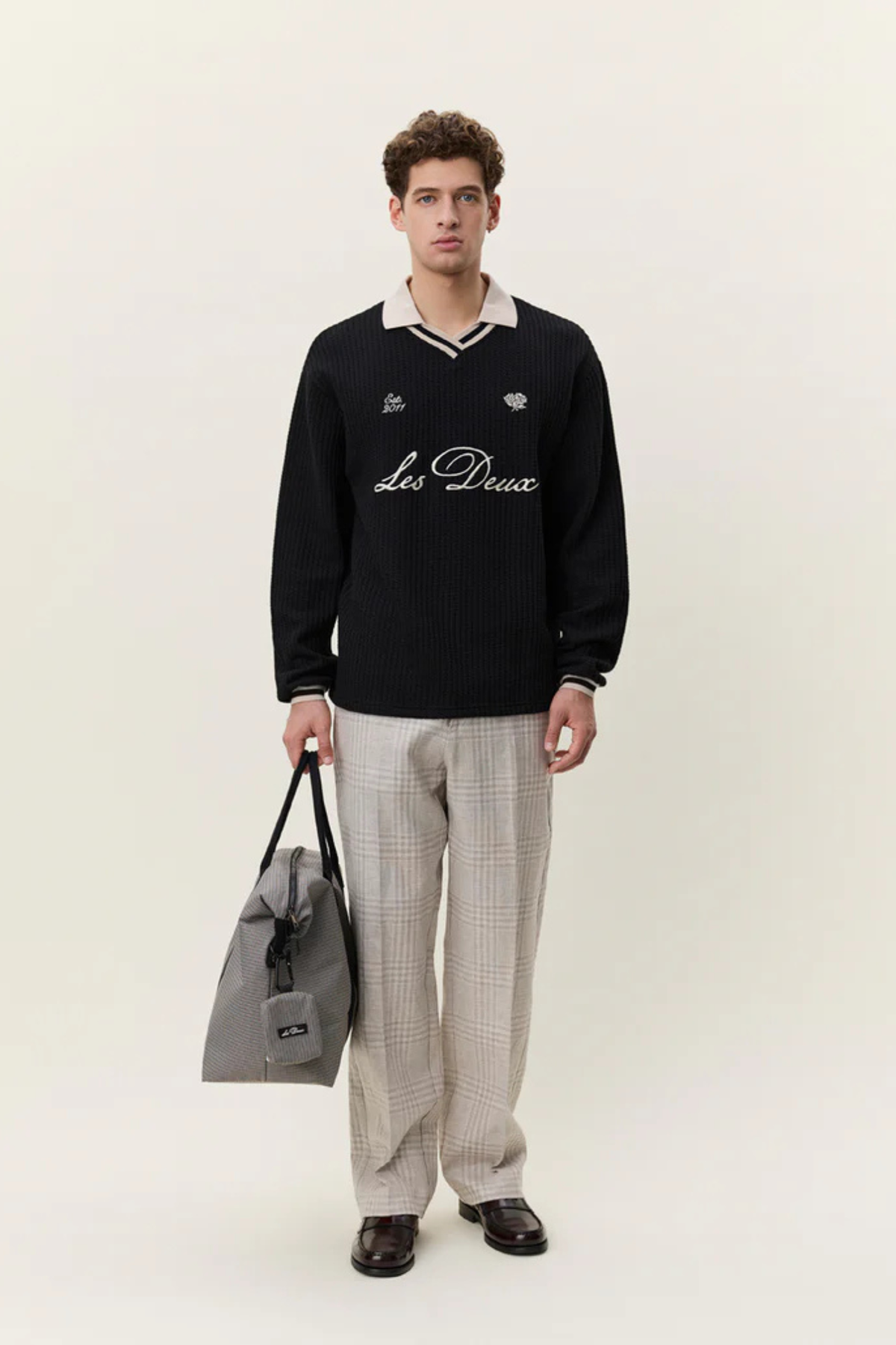 WAFFLE LS FOOTBALL JERSEY - BLACK