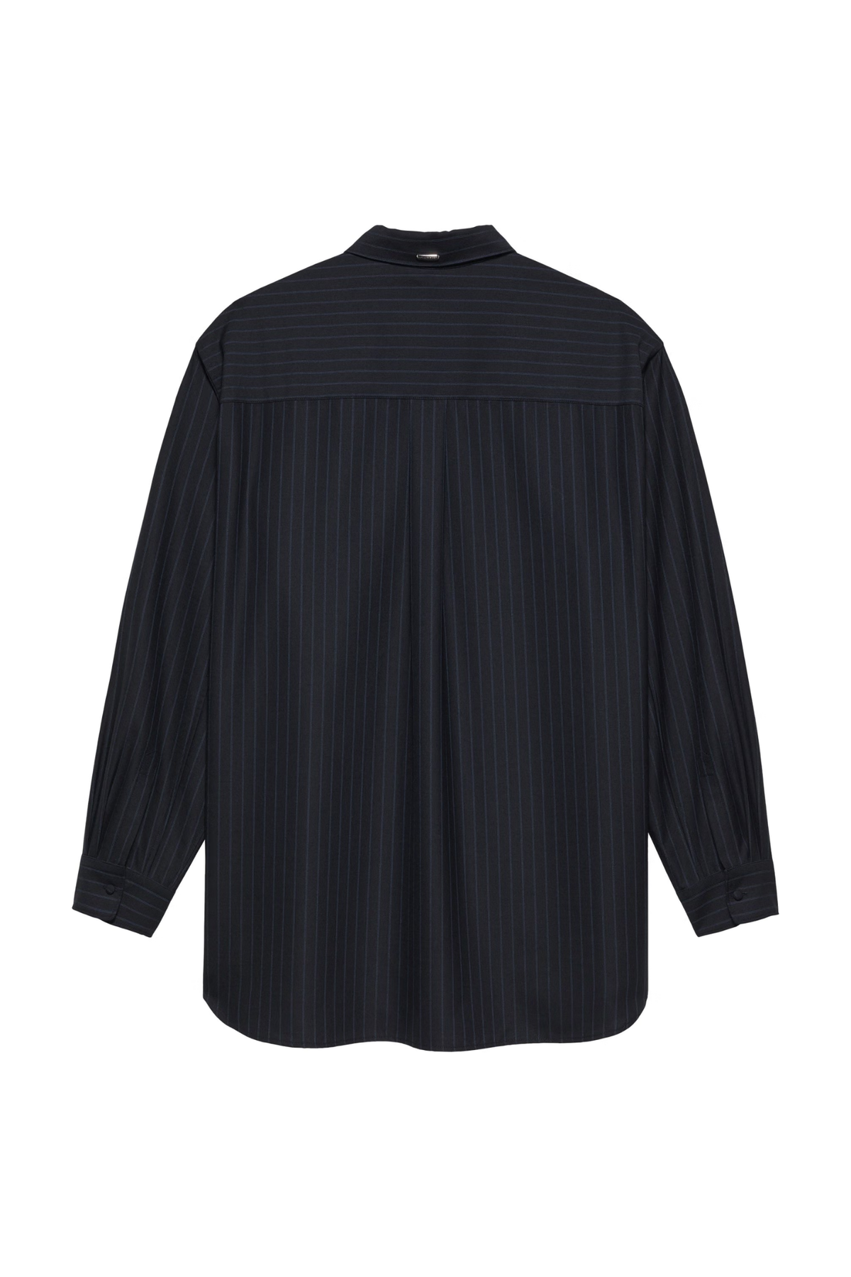 WOLLEN OVERSIZED OVERHEMD - MARINEBLAUW