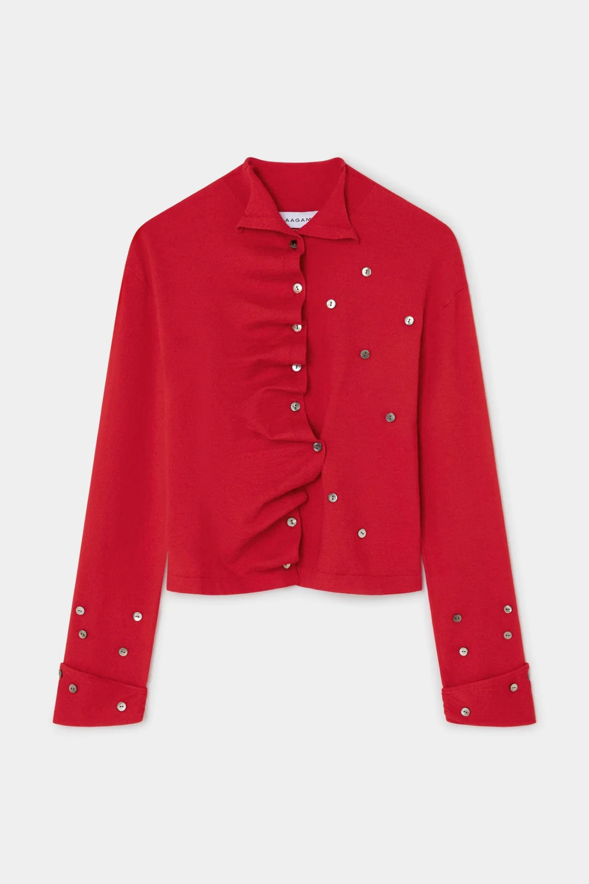 FIA BUTTONED CARDIGAN - RED
