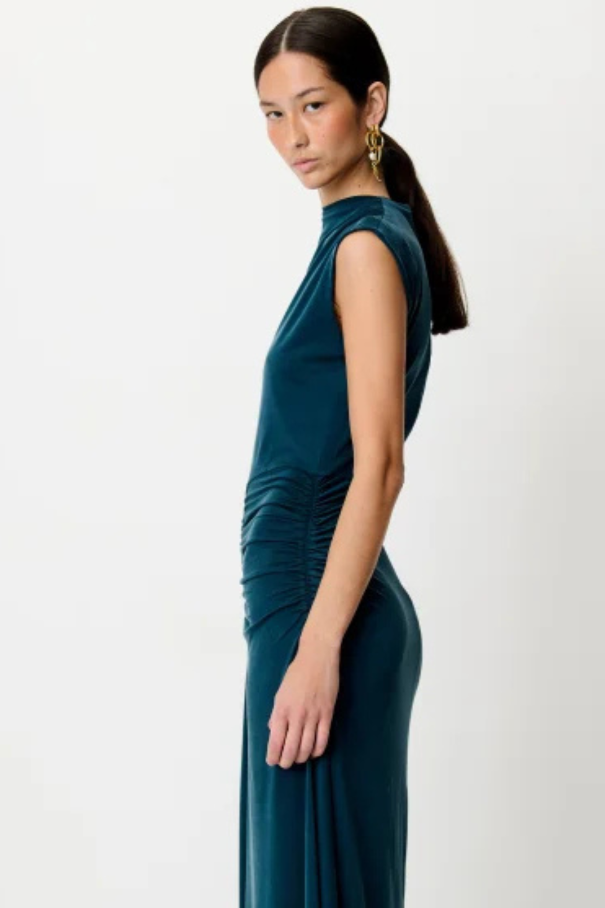 RITESSA GATHERED DRESS - PAONEA