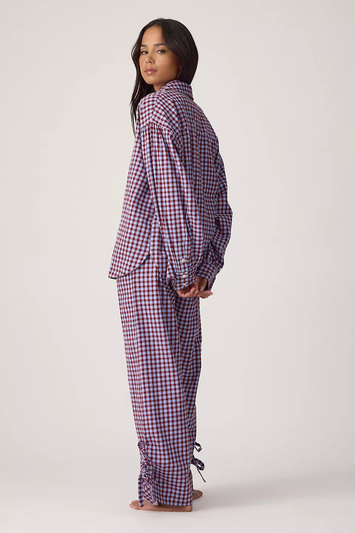 FLOKI PJ SET IN FLANNEL - INDIGO