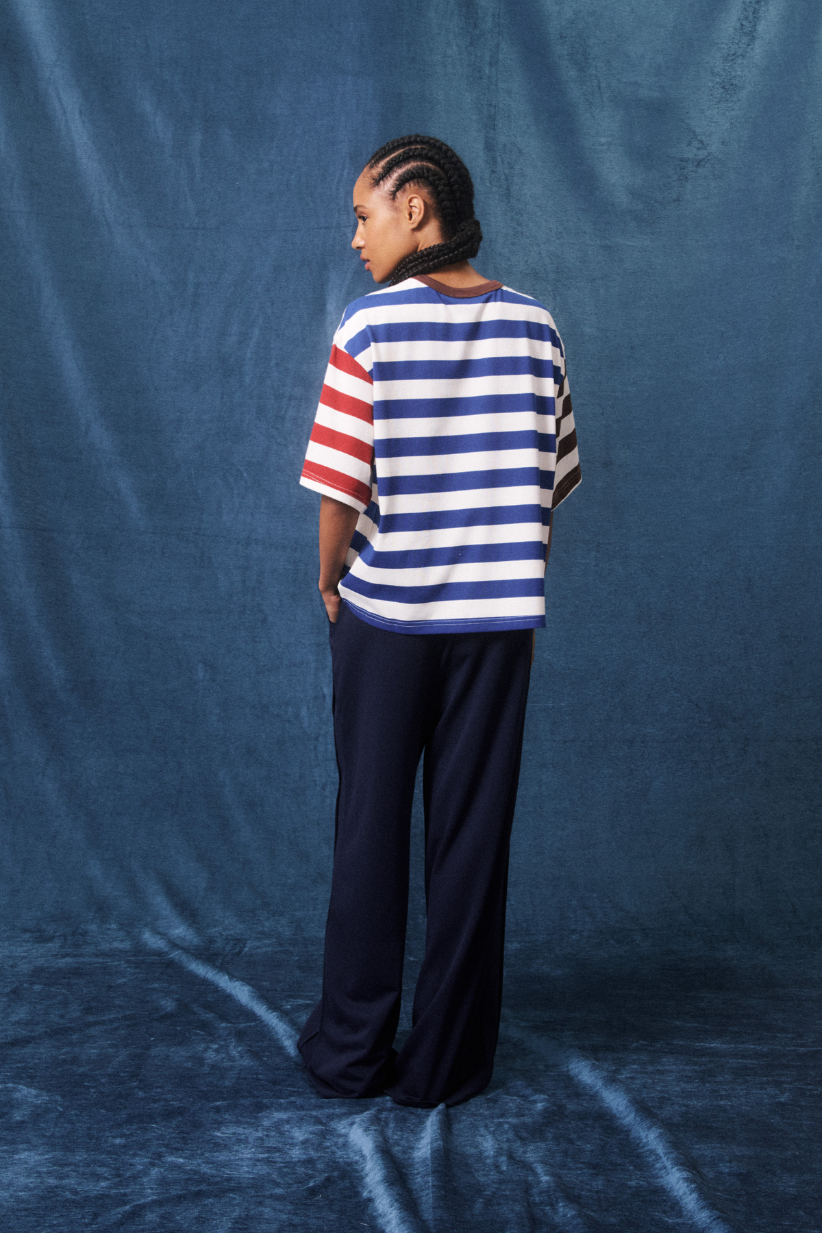 WELLS PANTS - BLUE MARINE